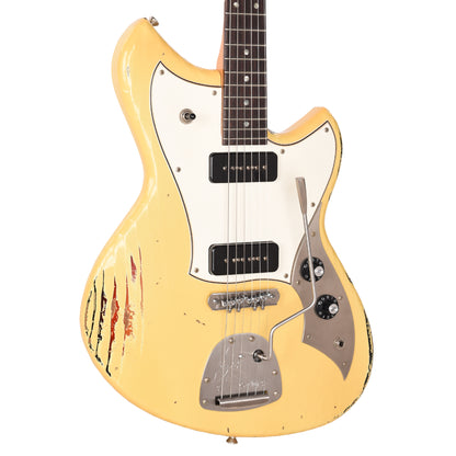 Novo Serus J Vintage Cream over '64 3-Tone Burst Medium Distress w/ Fralin P-90 Pickups Electric Guitars