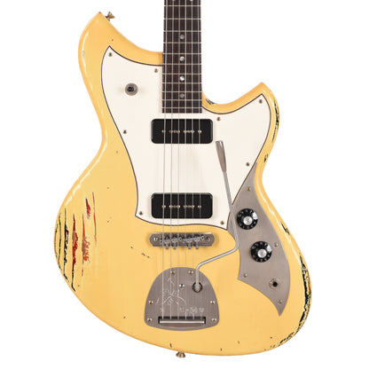 Novo Serus J Vintage Cream over '64 3-Tone Burst Medium Distress w/ Fralin P-90 Pickups Electric Guitars