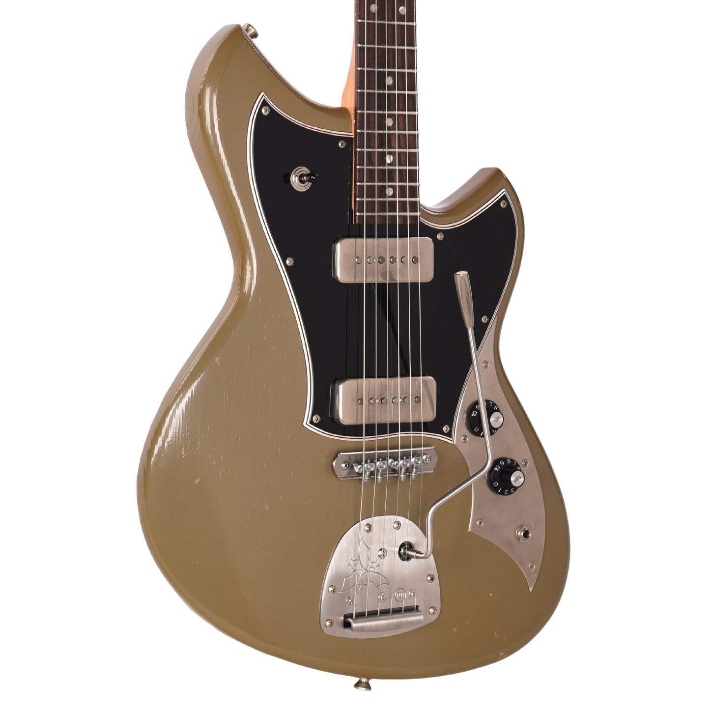 Novo Serus J Wrapped in Grey Light Distress w/ Fralin Hum Cancelling Alnico P-90 Pickups Electric Guitars