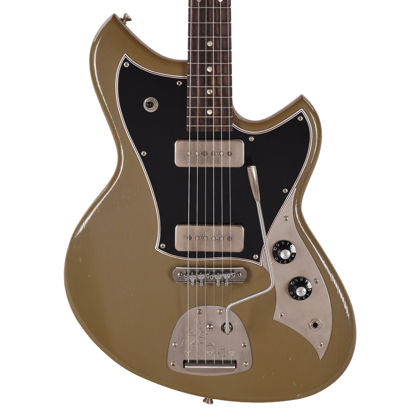 Novo Serus J Wrapped in Grey Light Distress w/ Fralin Hum Cancelling Alnico P-90 Pickups Electric Guitars