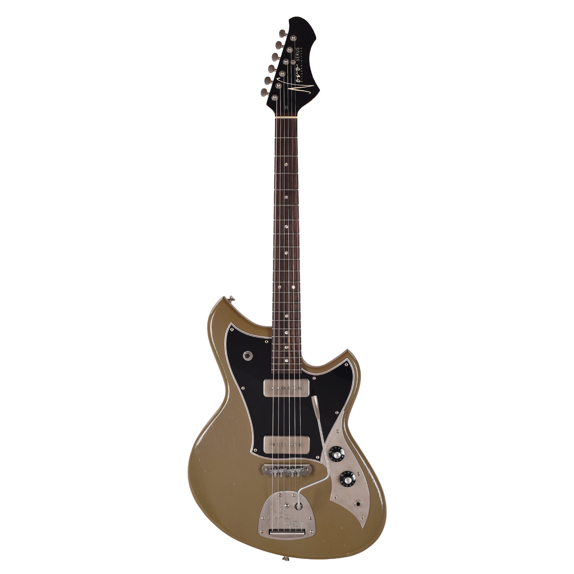 Novo Serus J Wrapped in Grey Light Distress w/ Fralin Hum Cancelling Alnico P-90 Pickups Electric Guitars
