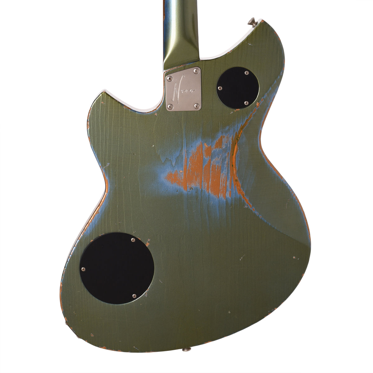 Novo Signature Serus H2 Chambered Pelham Green Over Gold Top Gold Medium Distress w/ Carondelet Pickups Electric Guitars
