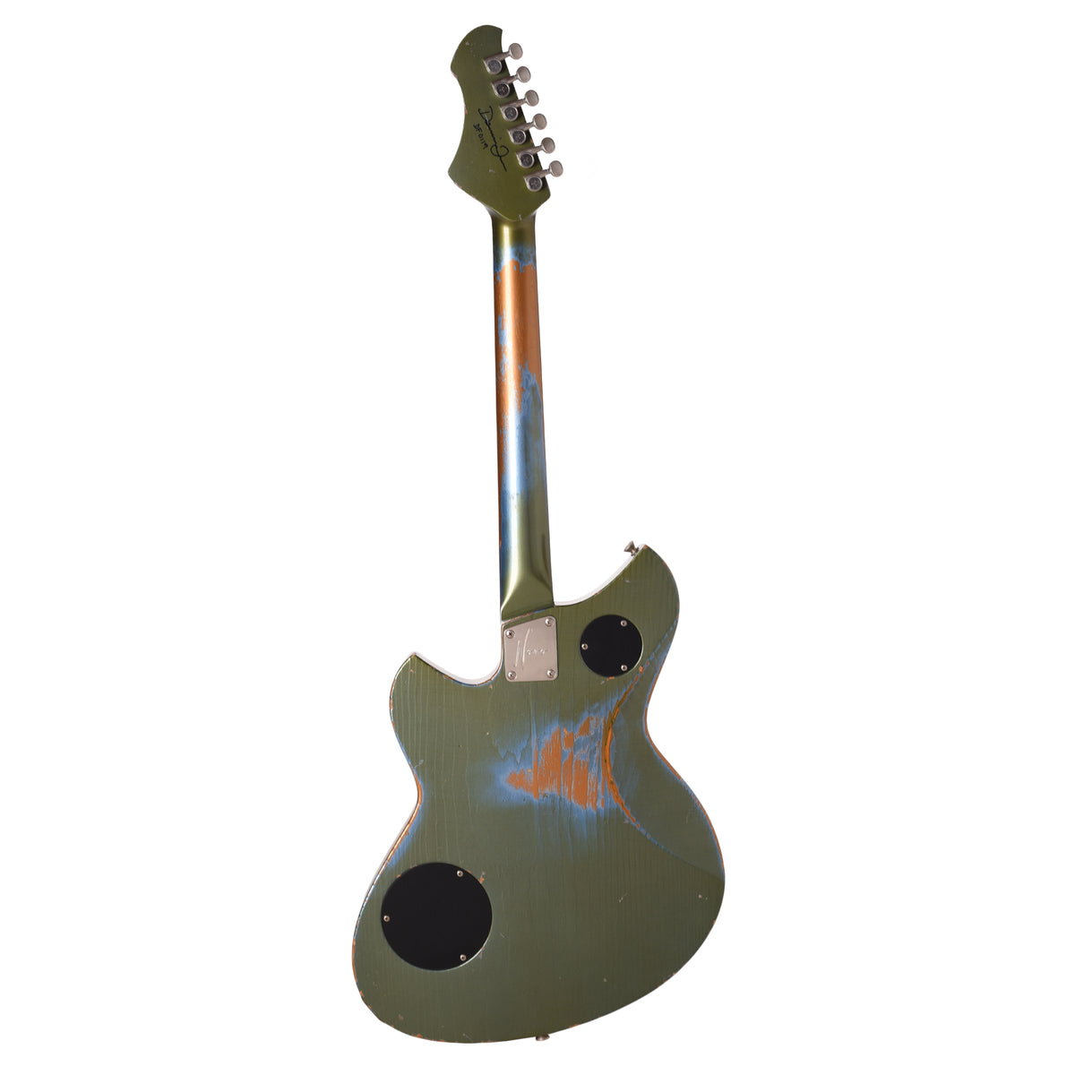 Novo Signature Serus H2 Chambered Pelham Green Over Gold Top Gold Medium Distress w/ Carondelet Pickups Electric Guitars