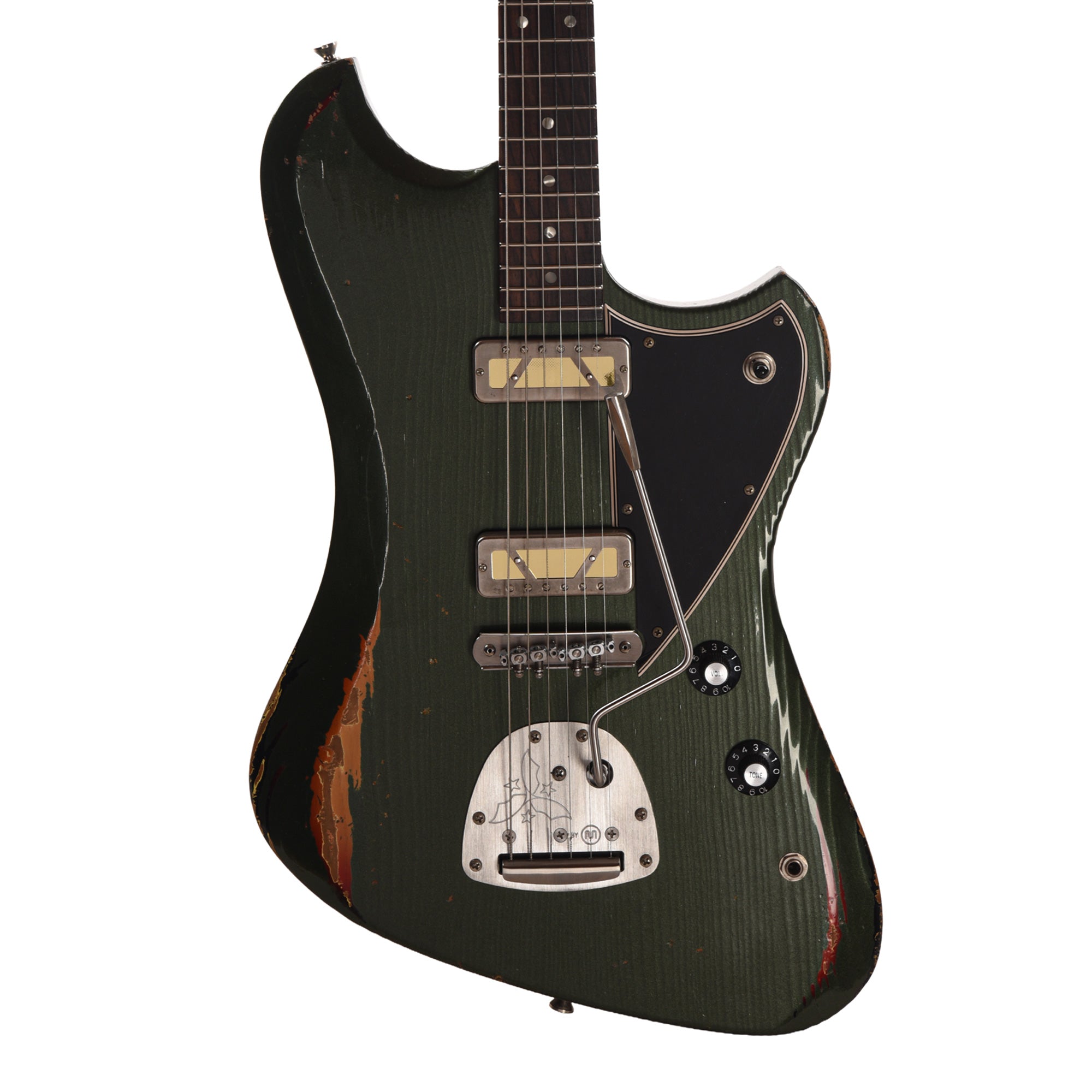 Novo Voltur J Cadillac Green over '64 3-Tone Burst Medium Distress w/ Lollar Gold Foil Electric Guitars