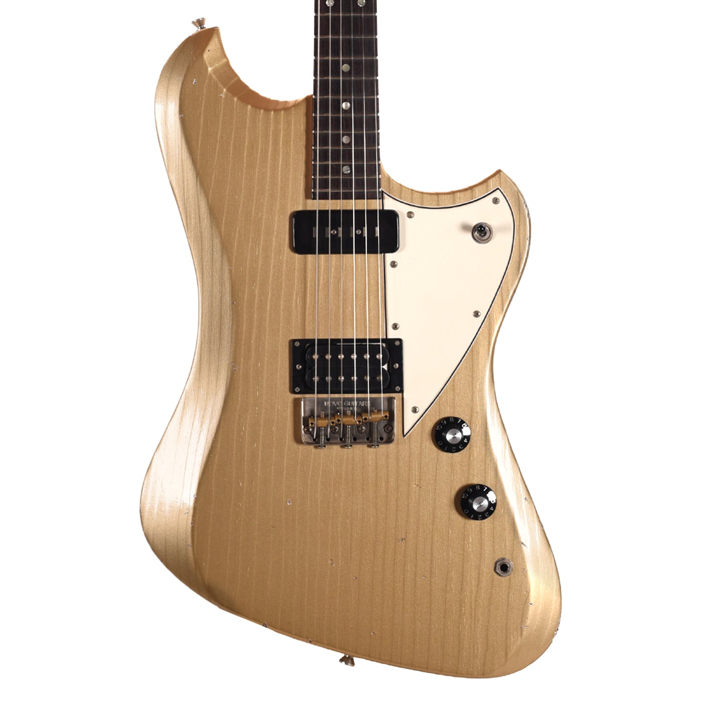 Novo Voltur V2 Shoreline Gold Light Distress w/ Fralin Unbucker & Lollar Staple P-90 Pickups Electric Guitars