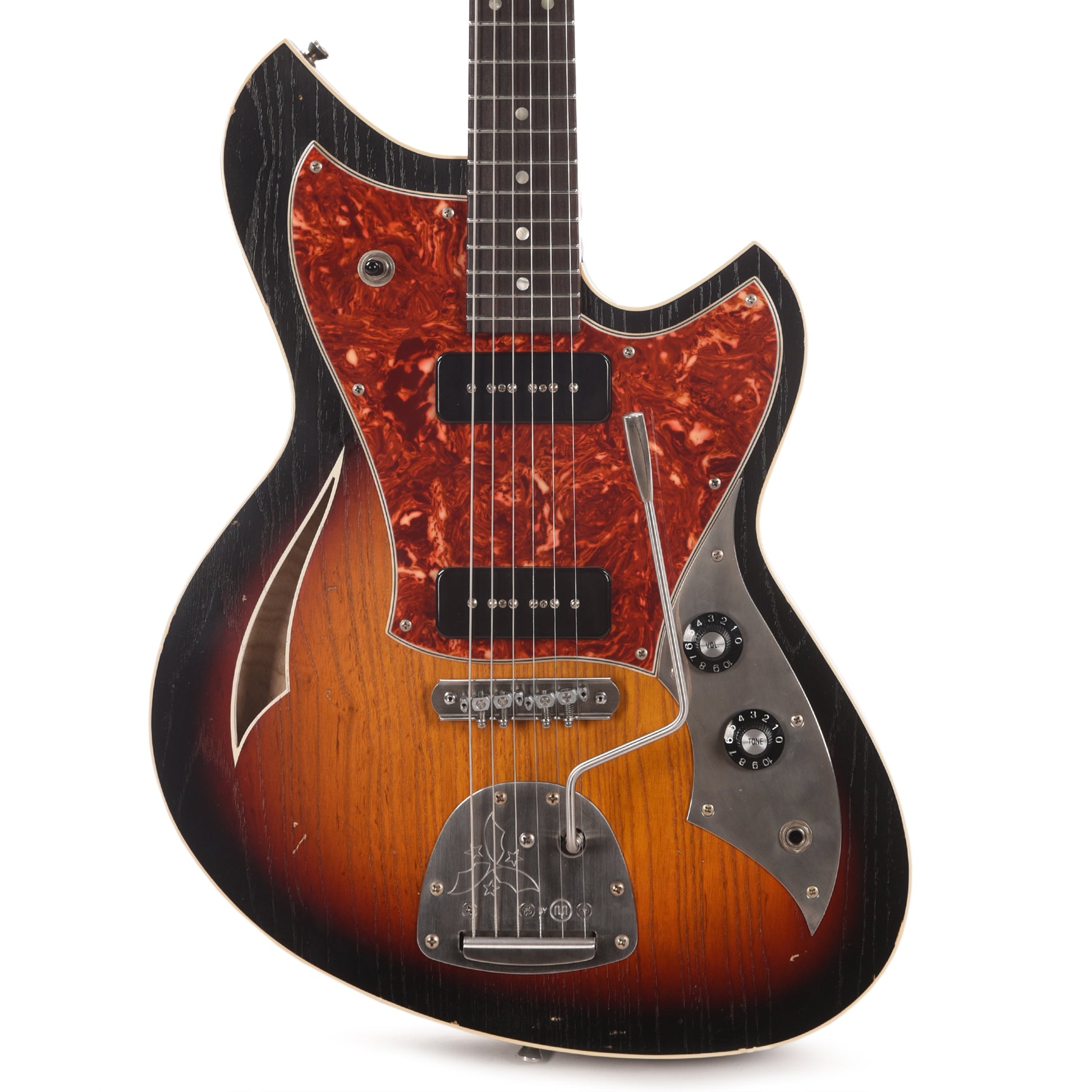 Novo Miris J 3-Tone Burst Light Distress w/Fralin P-90 Pickups Electric Guitars / Semi-Hollow