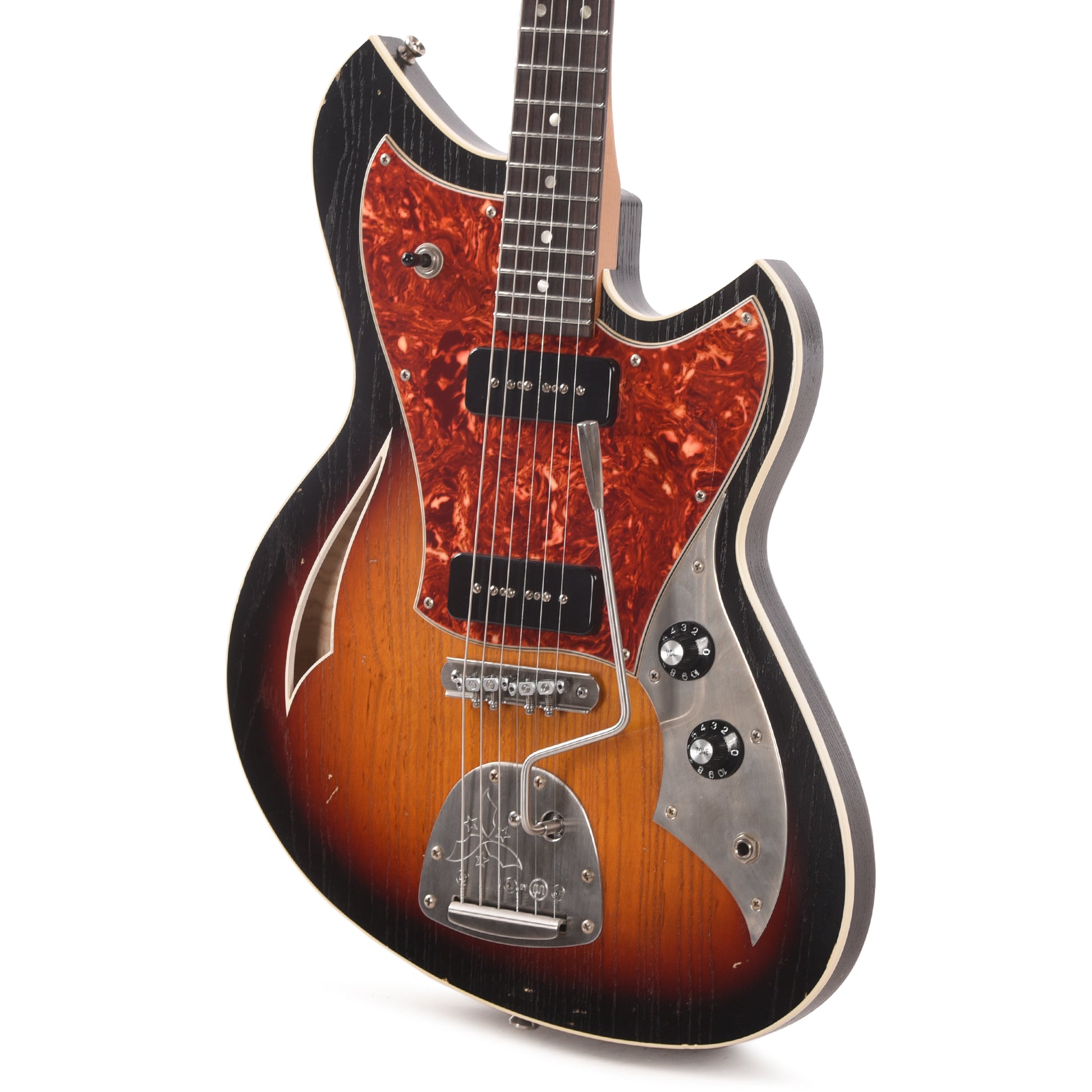 Novo Miris J 3-Tone Burst Light Distress w/Fralin P-90 Pickups Electric Guitars / Semi-Hollow