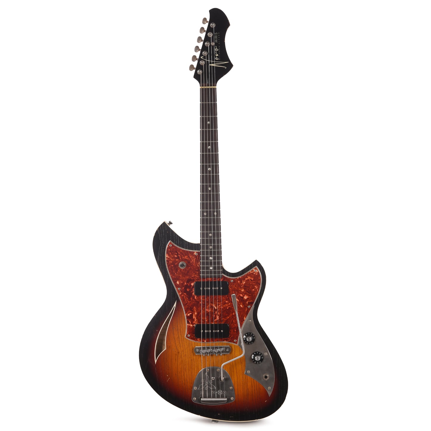 Novo Miris J 3-Tone Burst Light Distress w/Fralin P-90 Pickups Electric Guitars / Semi-Hollow