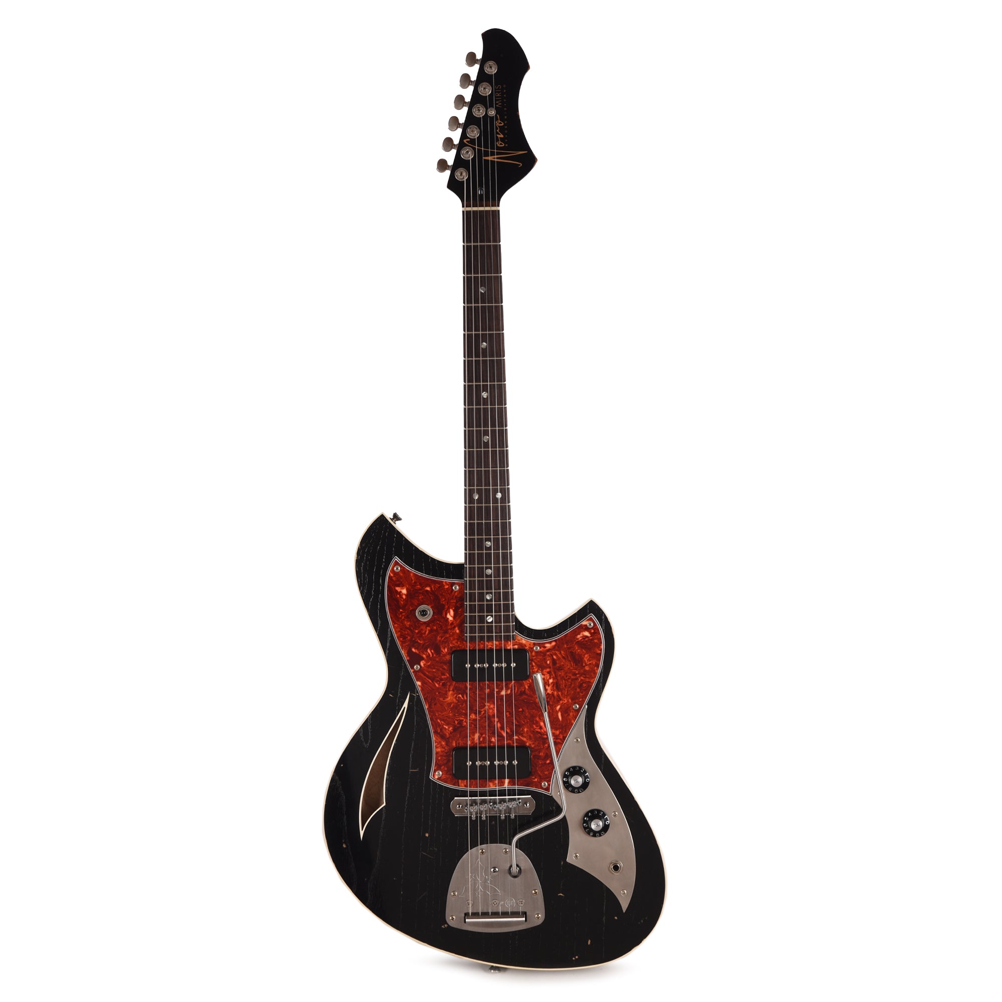 Novo Miris J Bull Black Light Distress w/Fralin P-90 Pickups Electric Guitars / Semi-Hollow