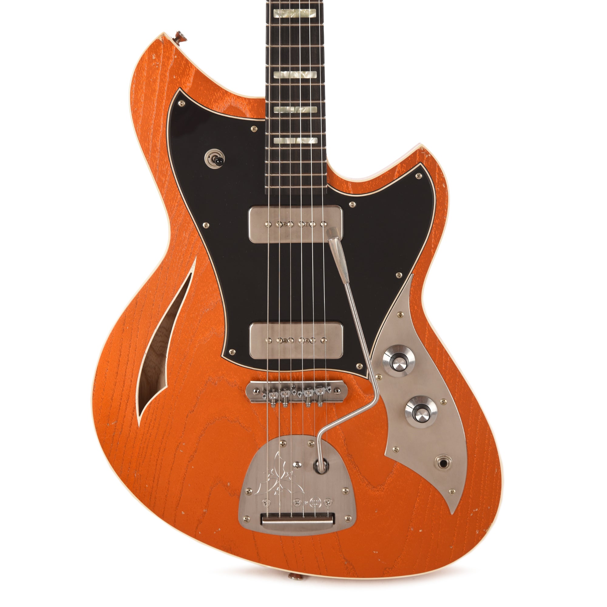Novo Miris J Candy Apple Orange Light Distress w/Fralin P90s Electric Guitars / Semi-Hollow
