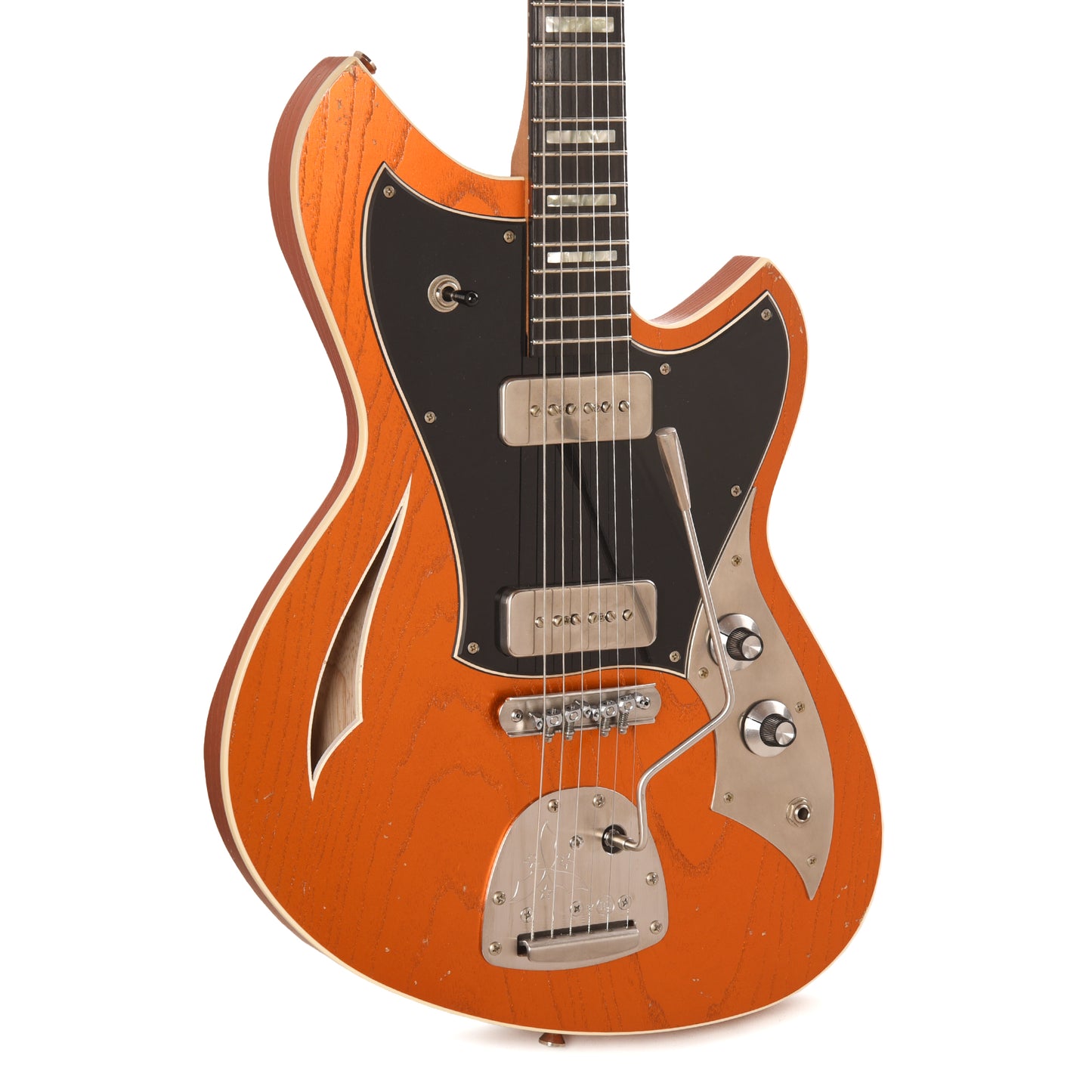 Novo Miris J Candy Apple Orange Light Distress w/Fralin P90s Electric Guitars / Semi-Hollow