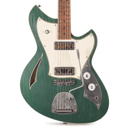 Novo Miris J Custom Sherwood Green Light Distress w/Novo Gold Foils by Lollar (Displayed at NAMM 2026, Signed by Dennis Fano) Electric Guitars / Semi-Hollow