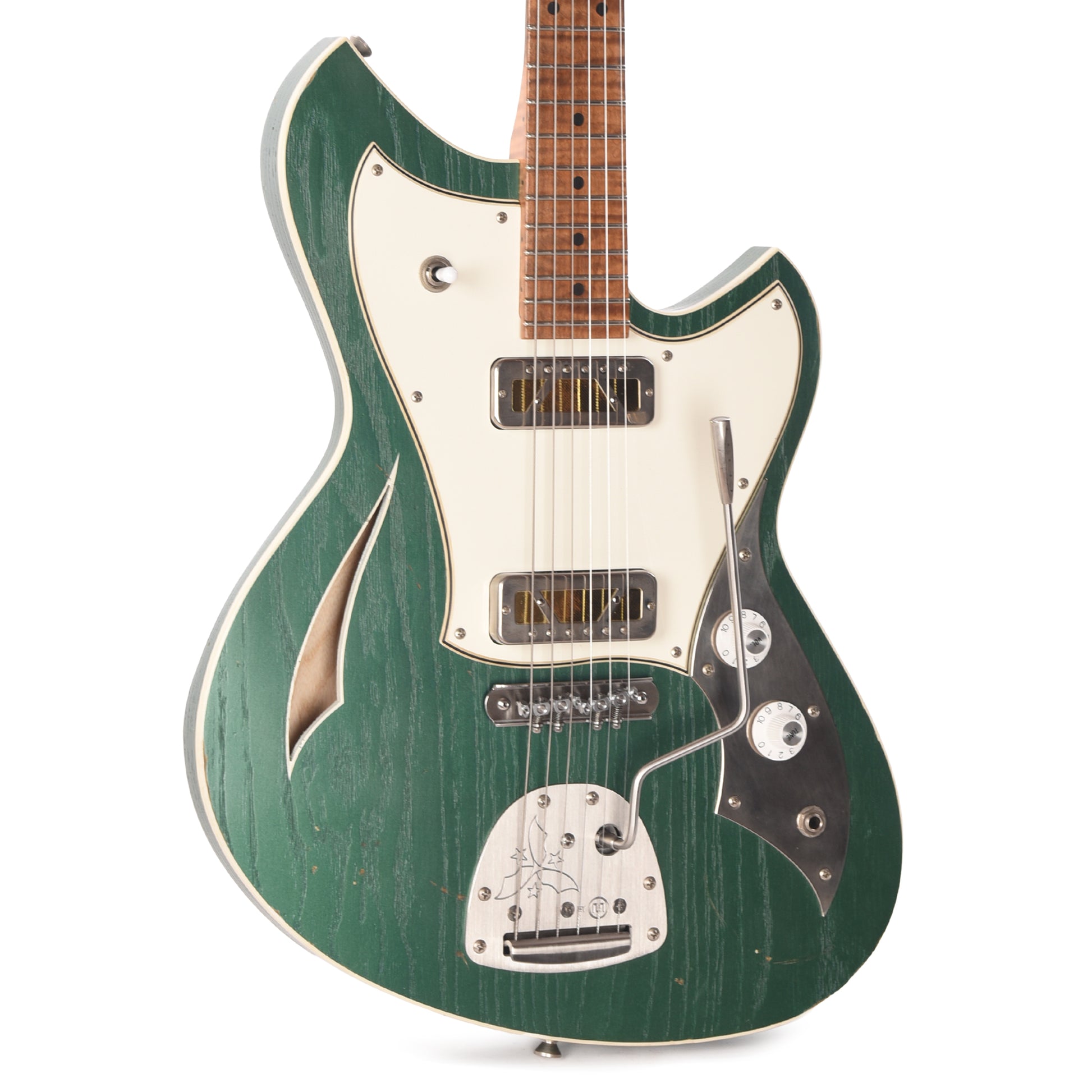 Novo Miris J Custom Sherwood Green Light Distress w/Novo Gold Foils by Lollar (Displayed at NAMM 2026, Signed by Dennis Fano) Electric Guitars / Semi-Hollow