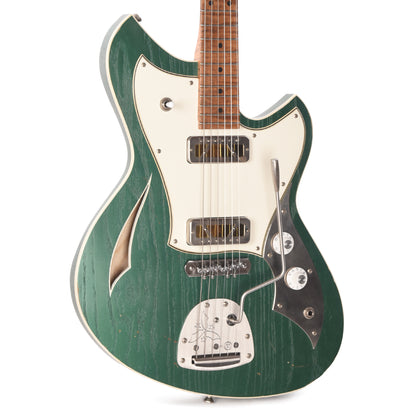 Novo Miris J Custom Sherwood Green Light Distress w/Novo Gold Foils by Lollar (Displayed at NAMM 2026, Signed by Dennis Fano) Electric Guitars / Semi-Hollow