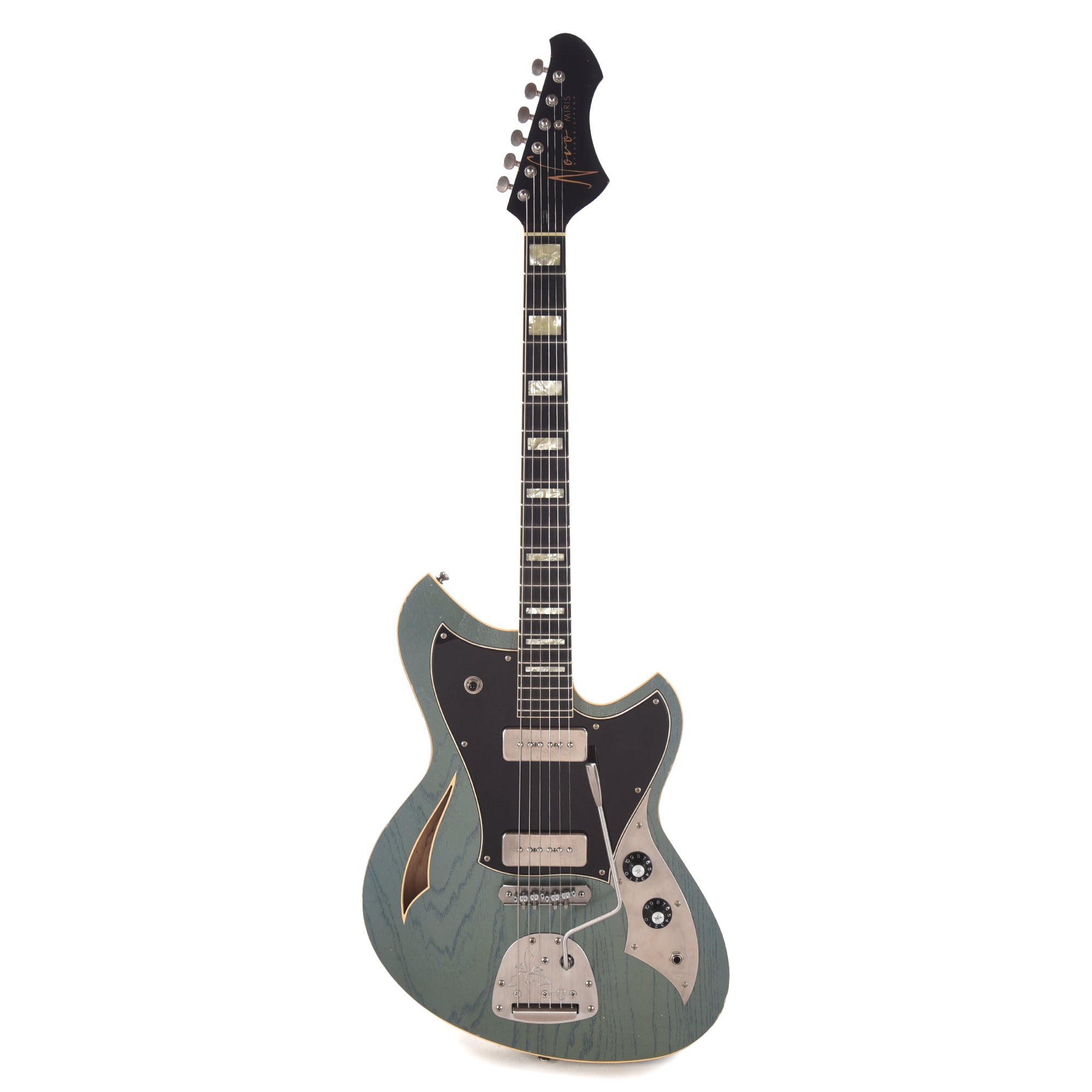 Novo Miris J Pelham Blue Light Distress w/Block Inlays & Fralin P-90s Electric Guitars / Semi-Hollow