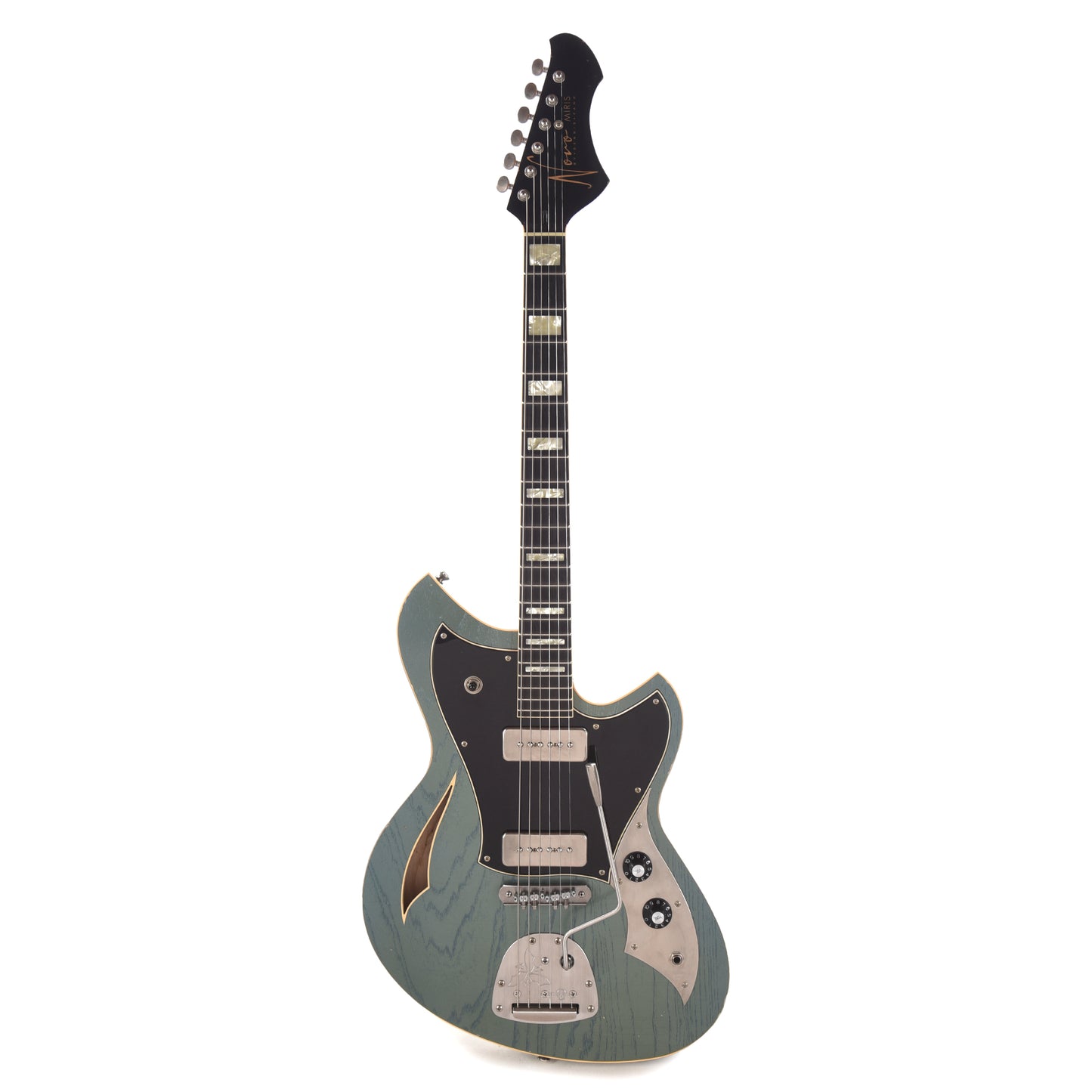 Novo Miris J Pelham Blue Light Distress w/Block Inlays & Fralin P-90s Electric Guitars / Semi-Hollow