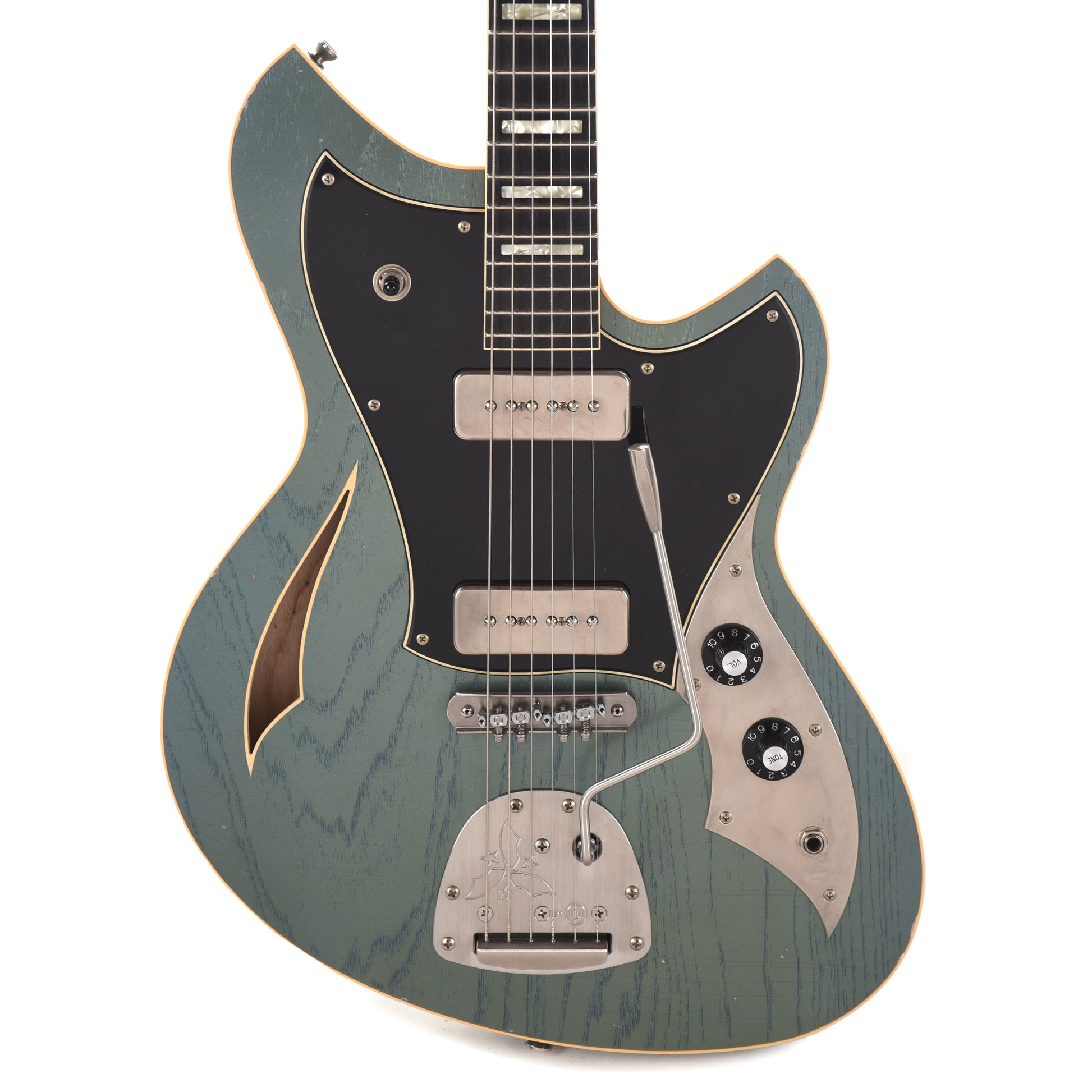 Novo Miris J Pelham Blue Light Distress w/Block Inlays & Fralin P-90s Electric Guitars / Semi-Hollow
