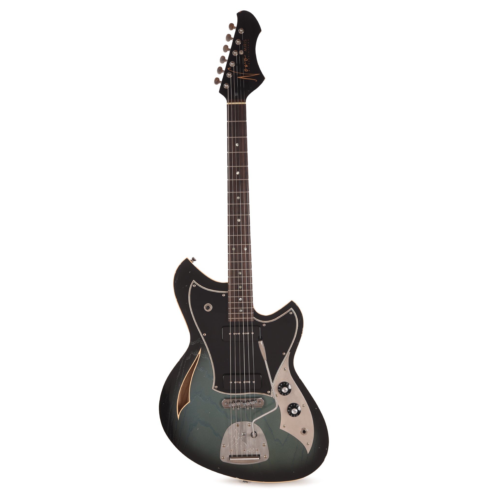 Novo Miris J Pelham Burst Light Distress w/Fralin P-90 Pickups Electric Guitars / Semi-Hollow