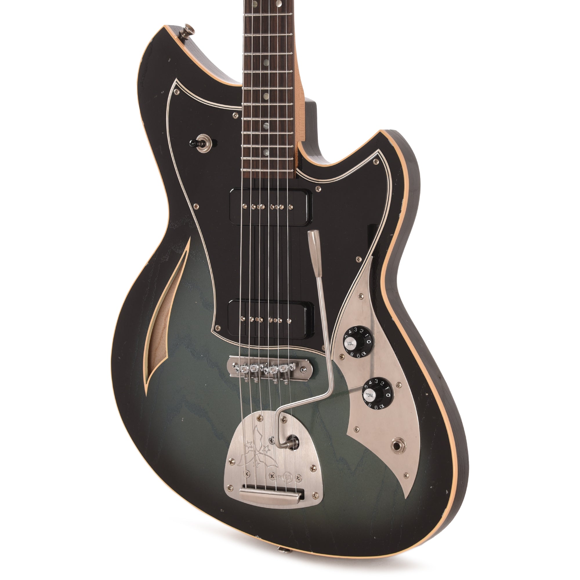 Novo Miris J Pelham Burst Light Distress w/Fralin P-90 Pickups Electric Guitars / Semi-Hollow