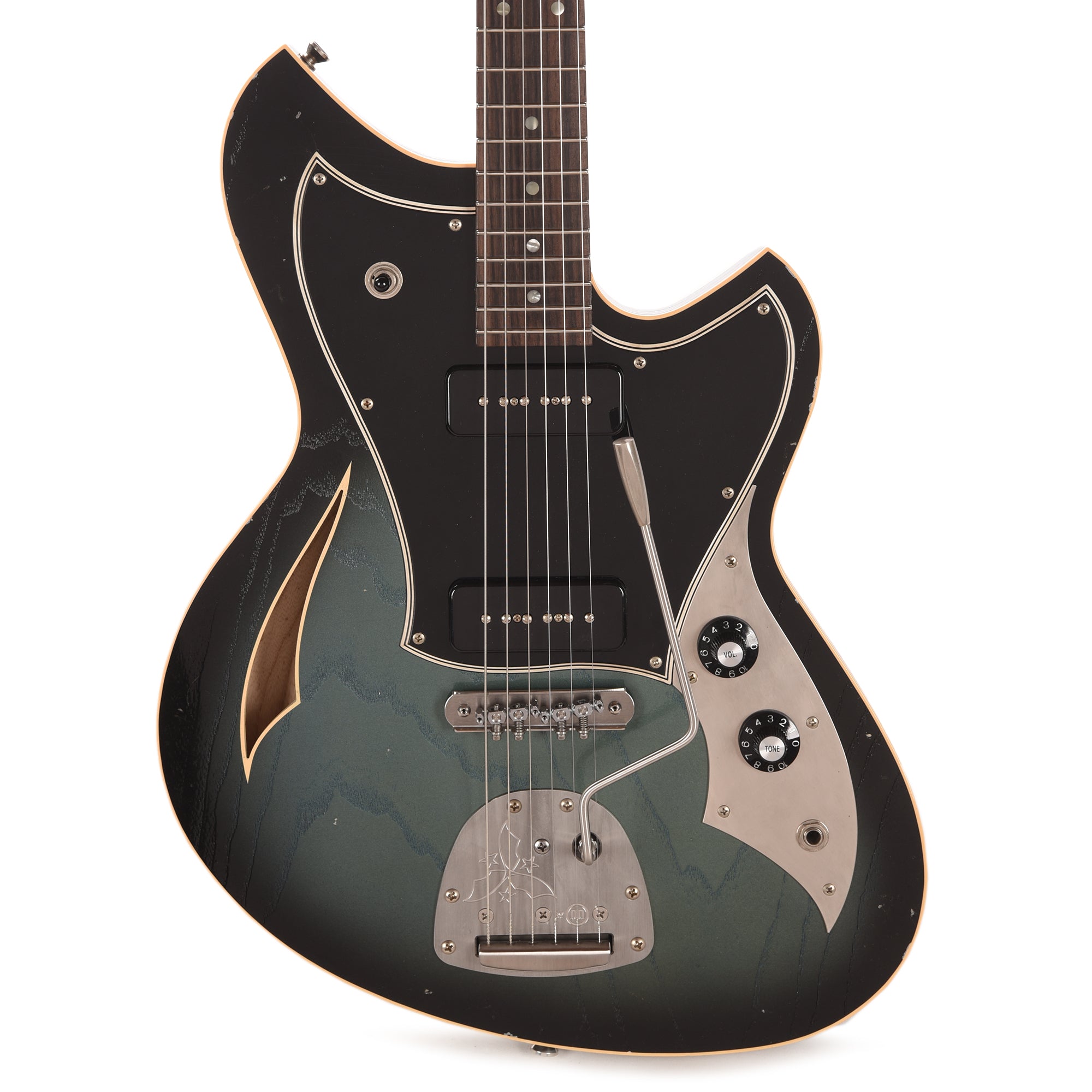 Novo Miris J Pelham Burst Light Distress w/Fralin P-90 Pickups Electric Guitars / Semi-Hollow
