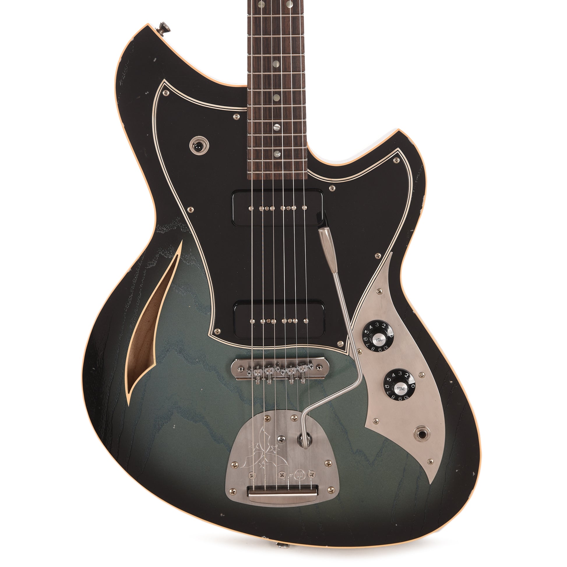 Novo Miris J Pelham Burst Light Distress w/Fralin P-90 Pickups Electric Guitars / Semi-Hollow