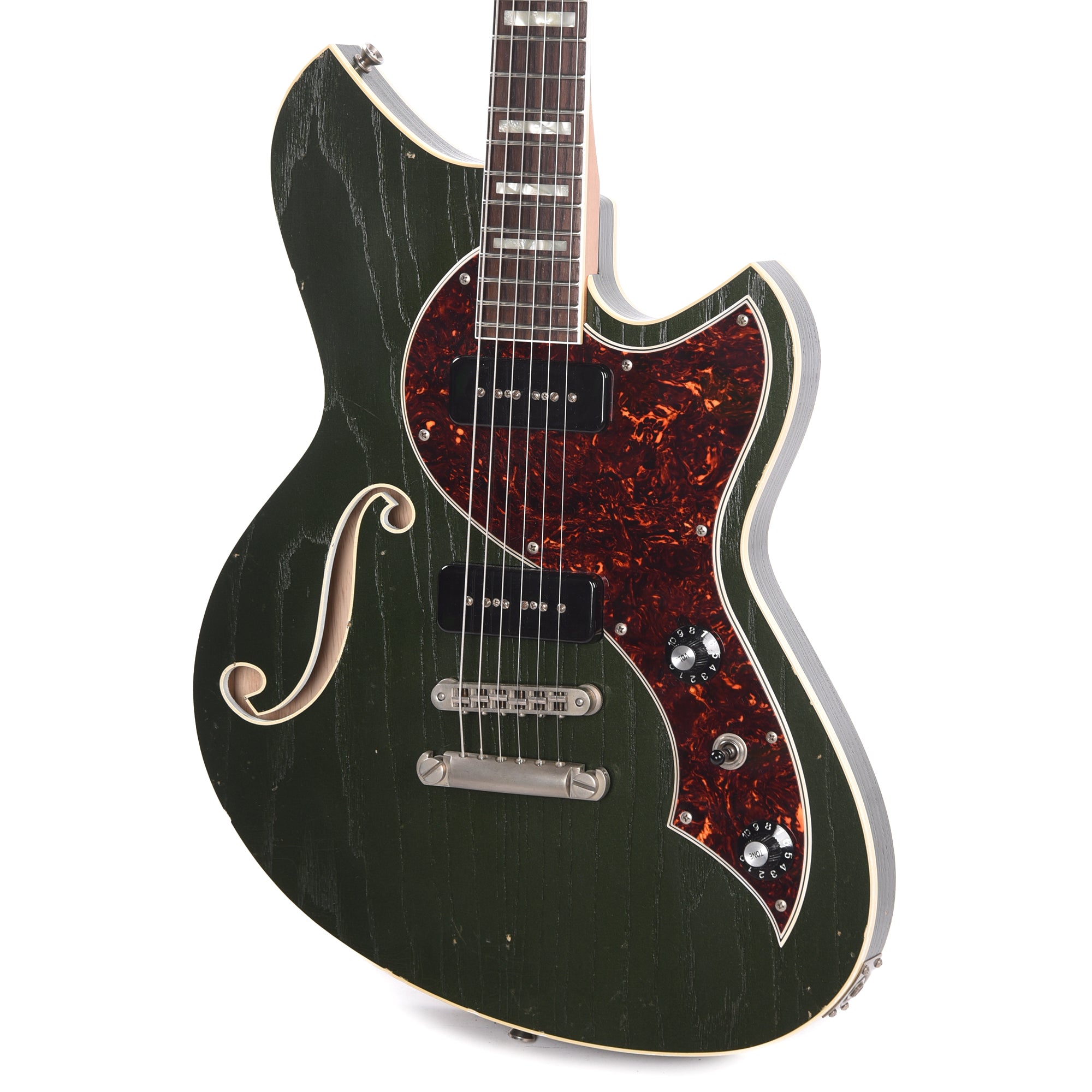 Novo Miris P2 Cadillac Green Light Distress w/Fralin P-90 Pickups Electric Guitars / Semi-Hollow