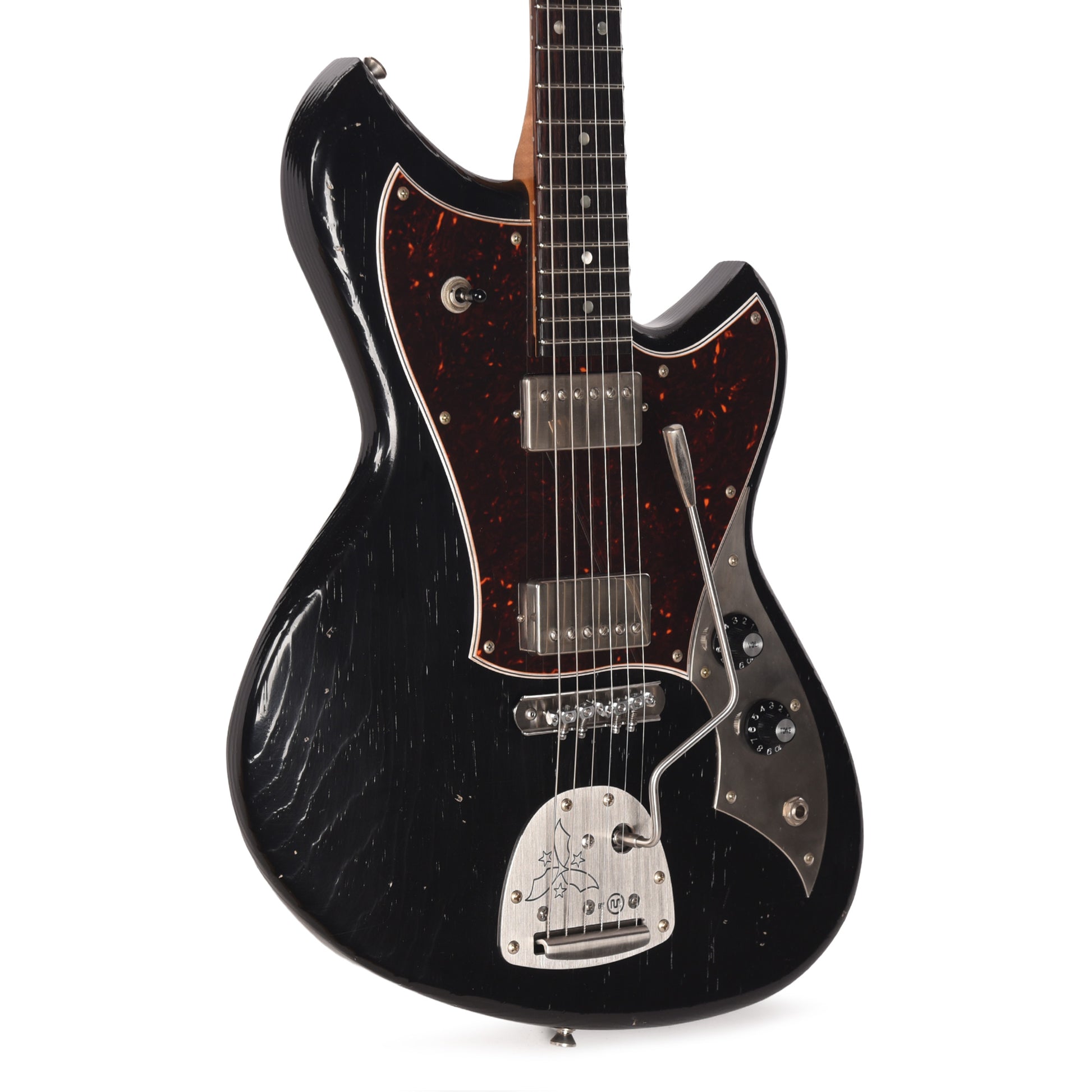 Novo Custom Serus J Light Distress Bull Black w/Matching Headstock & Fralin Pure PAF Humbuckers Electric Guitars / Solid Body