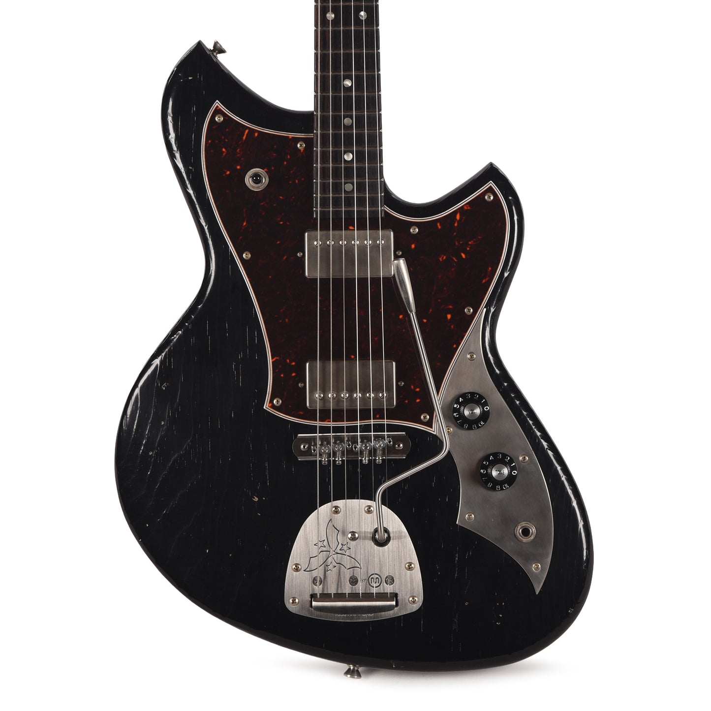 Novo Custom Serus J Light Distress Bull Black w/Matching Headstock & Fralin Pure PAF Humbuckers Electric Guitars / Solid Body