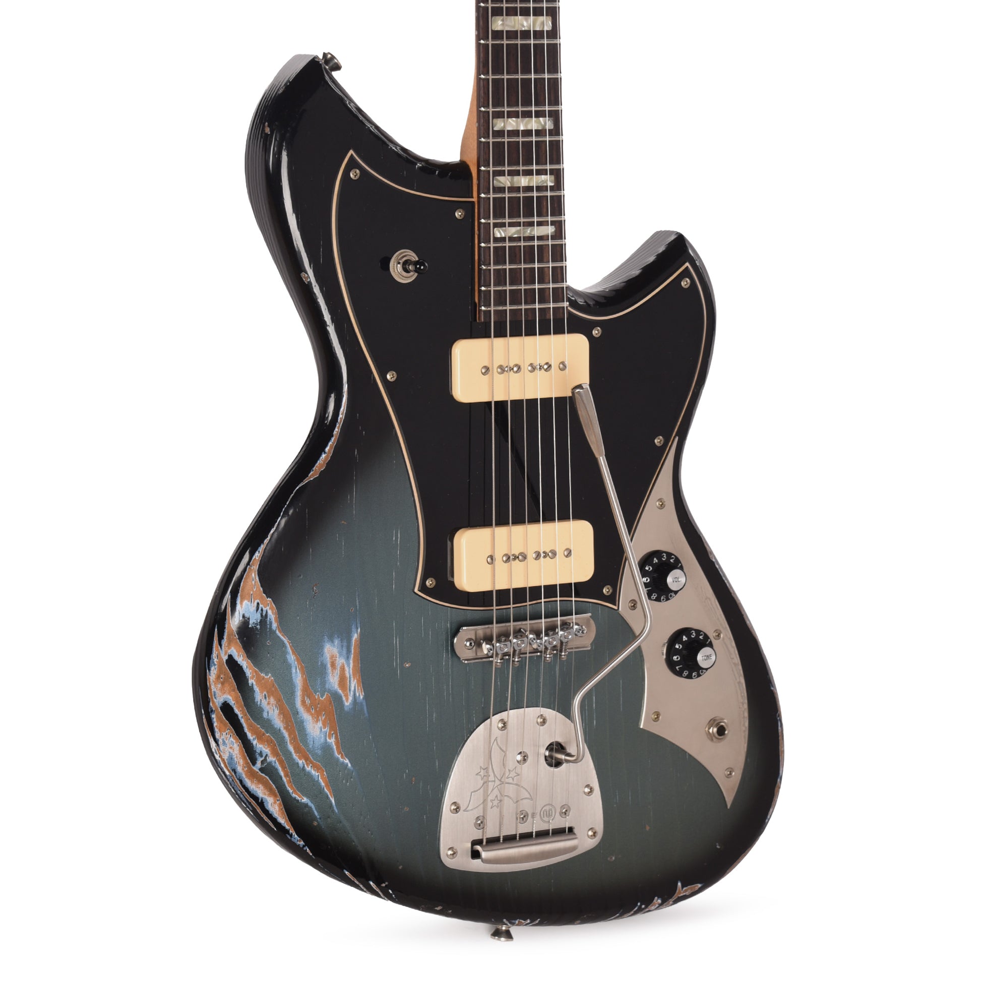 Novo Custom Serus J Medium Distress Pelham Burst w/Fralin P90 Pickups Electric Guitars / Solid Body