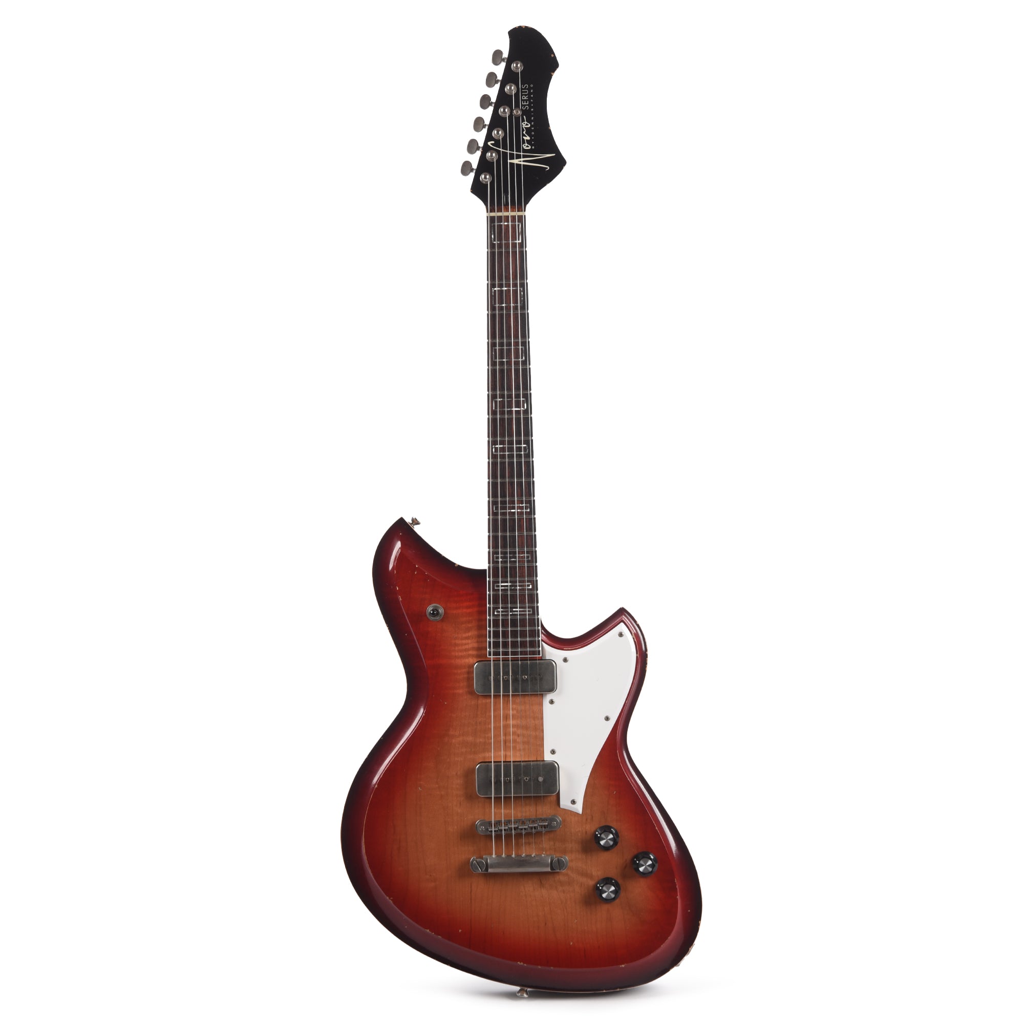 Novo Dealer Limited Chambered Serus P2 Bonfire w/Dark Cherry Back Light Distress Electric Guitars / Solid Body
