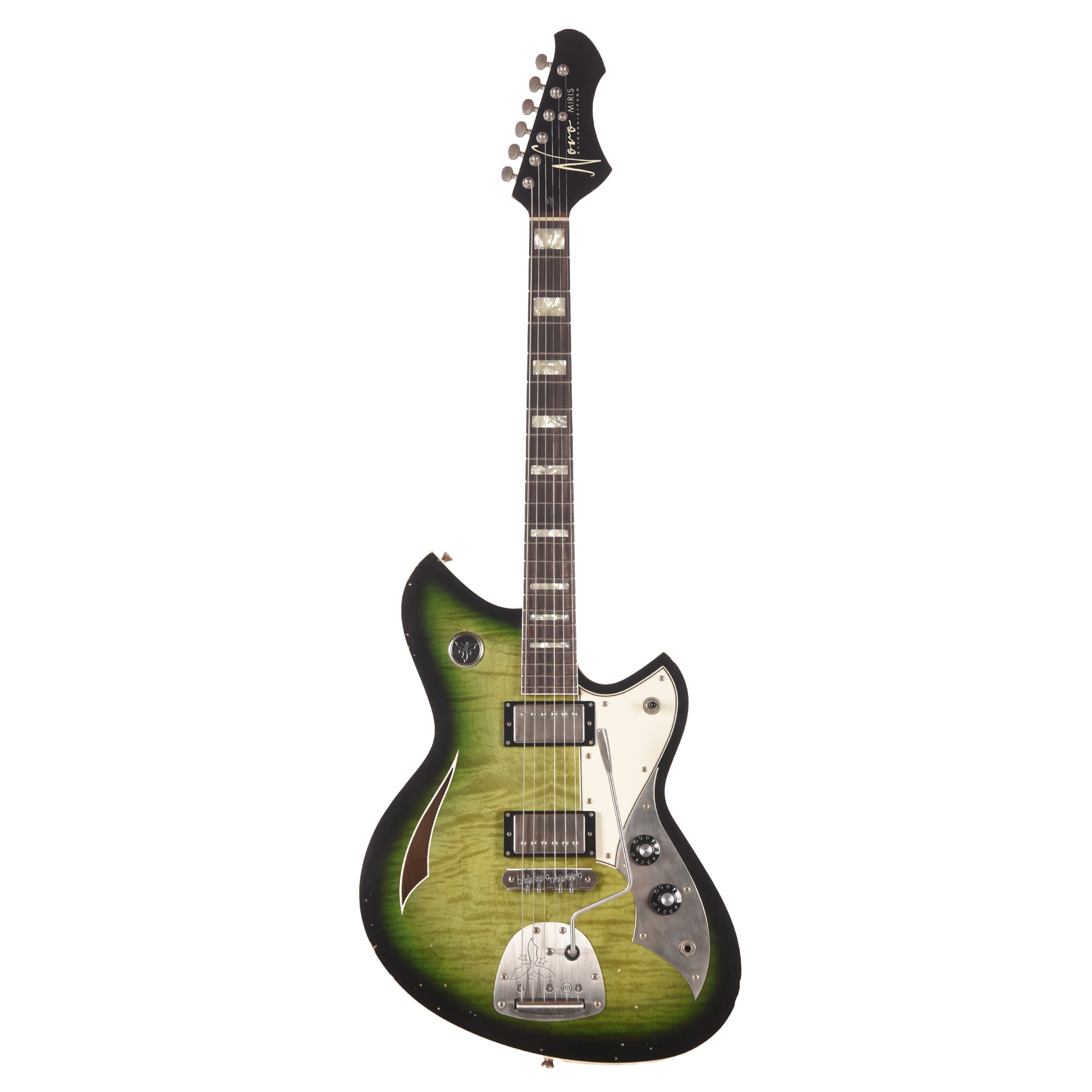 Novo Dealer Limited Miris JHH Cat's Eye Burst Light Distress w/Lollar Low-Wind Imperials (Displayed at NAMM 2026, Signed by Dennis Fano) Electric Guitars / Solid Body