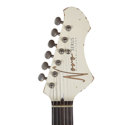 Novo Dealer Limited Nucleus Serus J Olympic White Over Candy Apple Red Medium Distress Electric Guitars / Solid Body