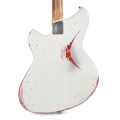 Novo Dealer Limited Nucleus Serus J Olympic White Over Candy Apple Red Medium Distress Electric Guitars / Solid Body
