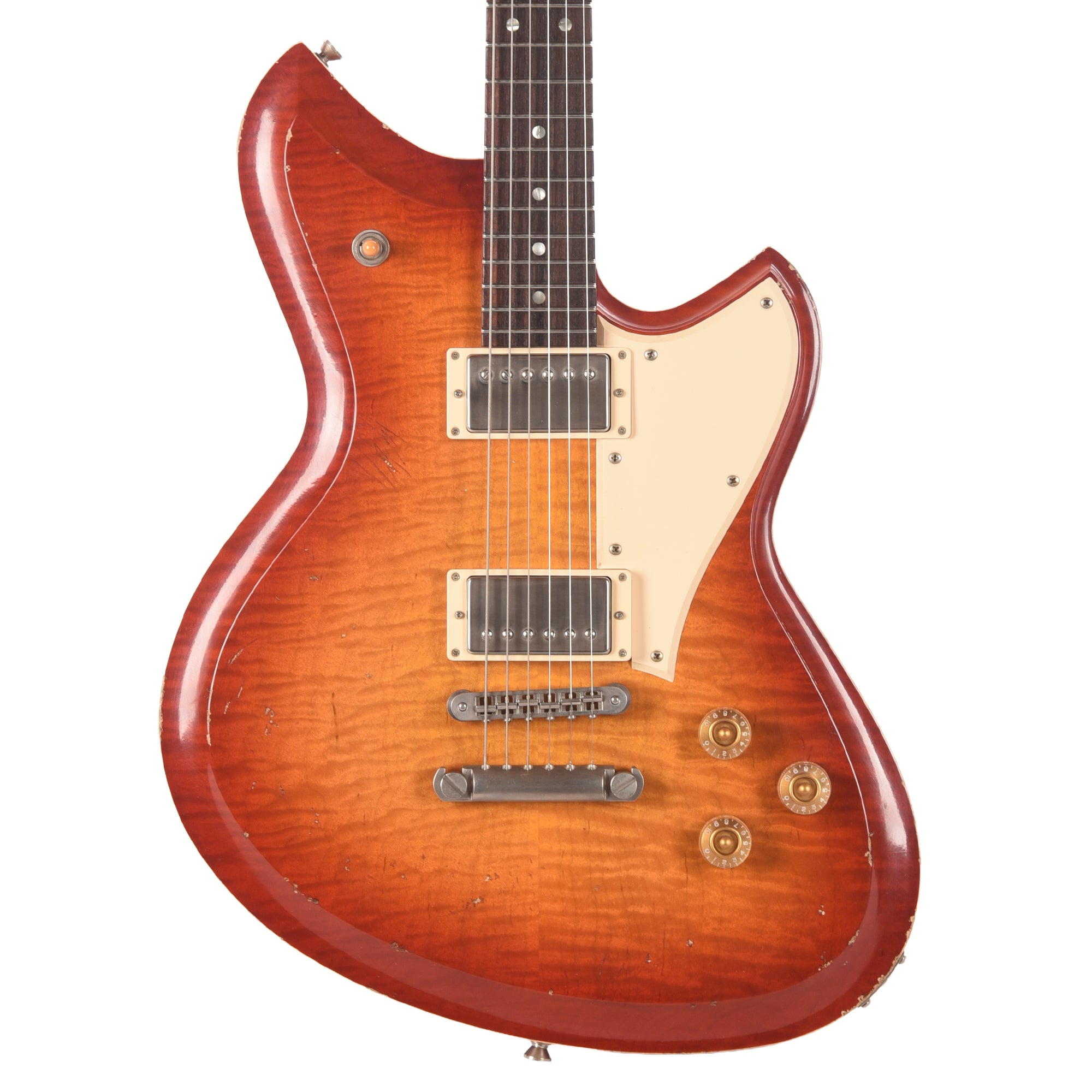Novo Dealer Limited Serus Chambered H2 Faded Cherry Burst Light Distress w/Lollar Low-Wind Imperials (Displayed at NAMM 2026, Signed by Dennis Fano) Electric Guitars / Solid Body
