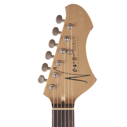 Novo Dealer Limited Serus J Shoreline Gold over '64 3-Tone Burst Medium Distress w/Fralin P-90s (Displayed at NAMM 2026, Signed by Dennis Fano) Electric Guitars / Solid Body