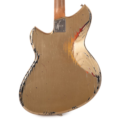 Novo Dealer Limited Serus J Shoreline Gold over '64 3-Tone Burst Medium Distress w/Fralin P-90s (Displayed at NAMM 2026, Signed by Dennis Fano) Electric Guitars / Solid Body