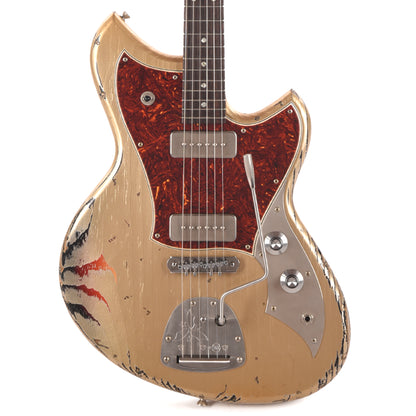 Novo Dealer Limited Serus J Shoreline Gold over '64 3-Tone Burst Medium Distress w/Fralin P-90s (Displayed at NAMM 2026, Signed by Dennis Fano) Electric Guitars / Solid Body