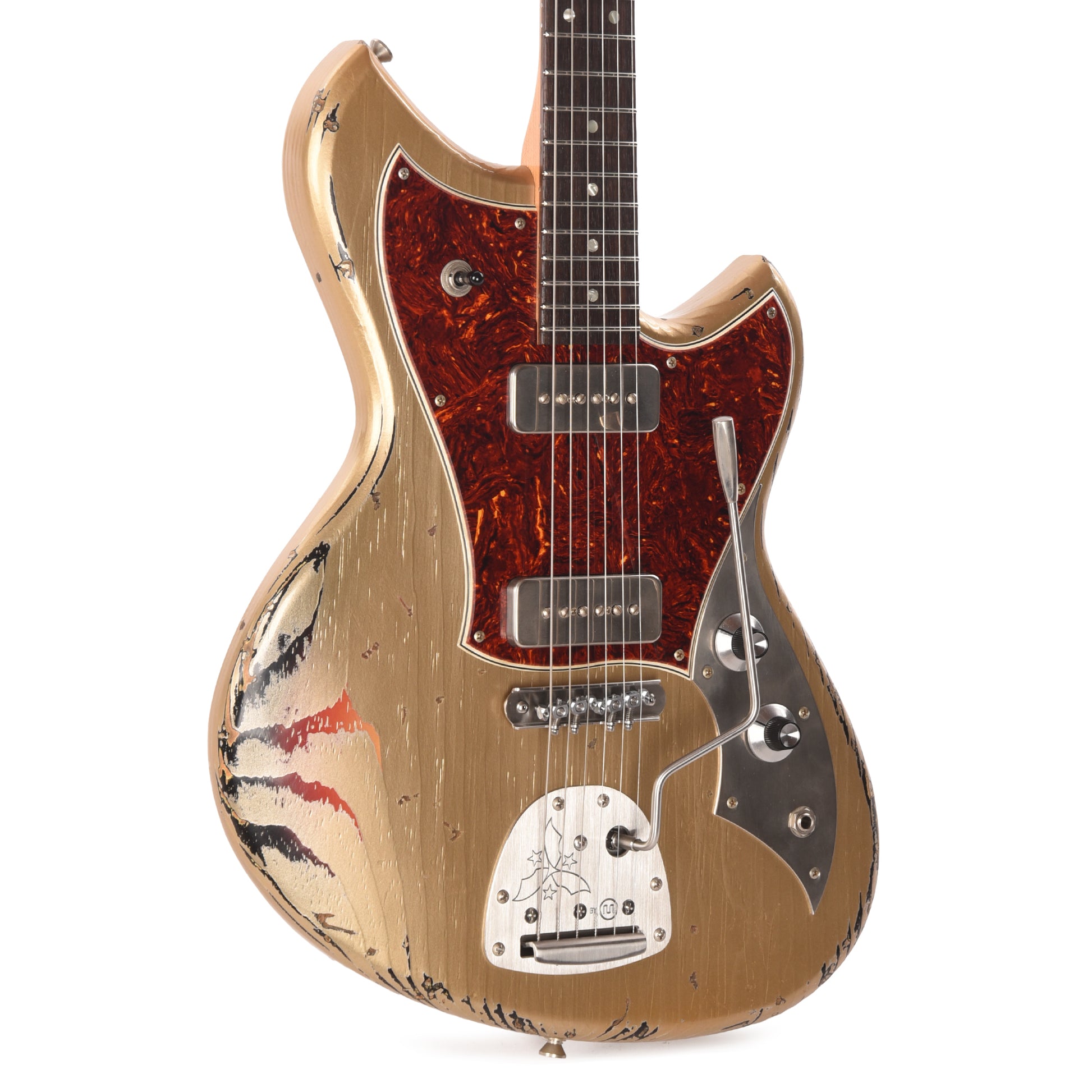 Novo Dealer Limited Serus J Shoreline Gold over '64 3-Tone Burst Medium Distress w/Fralin P-90s (Displayed at NAMM 2026, Signed by Dennis Fano) Electric Guitars / Solid Body