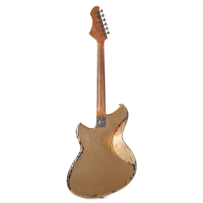 Novo Dealer Limited Serus J Shoreline Gold over '64 3-Tone Burst Medium Distress w/Fralin P-90s (Displayed at NAMM 2026, Signed by Dennis Fano) Electric Guitars / Solid Body