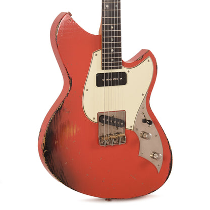 Novo Dealer Limited Serus T Fiesta Red over '64 3-Tone Burst Medium Distress  w/Fralin High Output Tele Pickups Electric Guitars / Solid Body