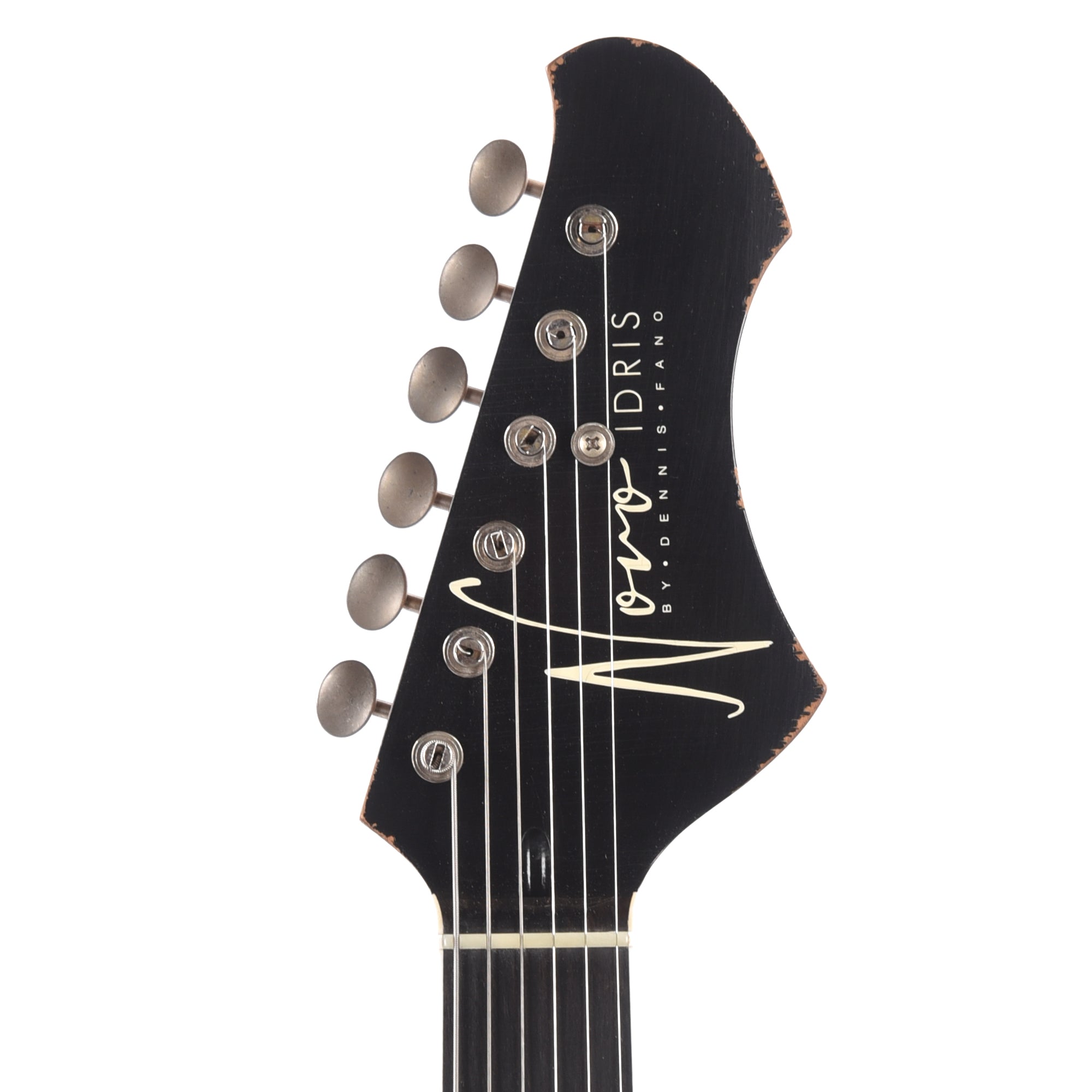 Novo Idris H2 Bull Black Over '64 3-Tone Burst Medium Distress w/Lollar dB Humbucker Pickups Electric Guitars / Solid Body