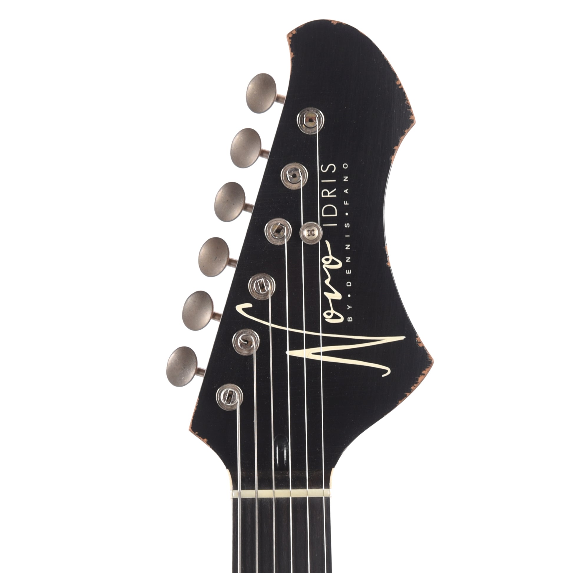Novo Idris H2 Bull Black Over '64 3-Tone Burst Medium Distress w/Lollar dB Humbucker Pickups Electric Guitars / Solid Body