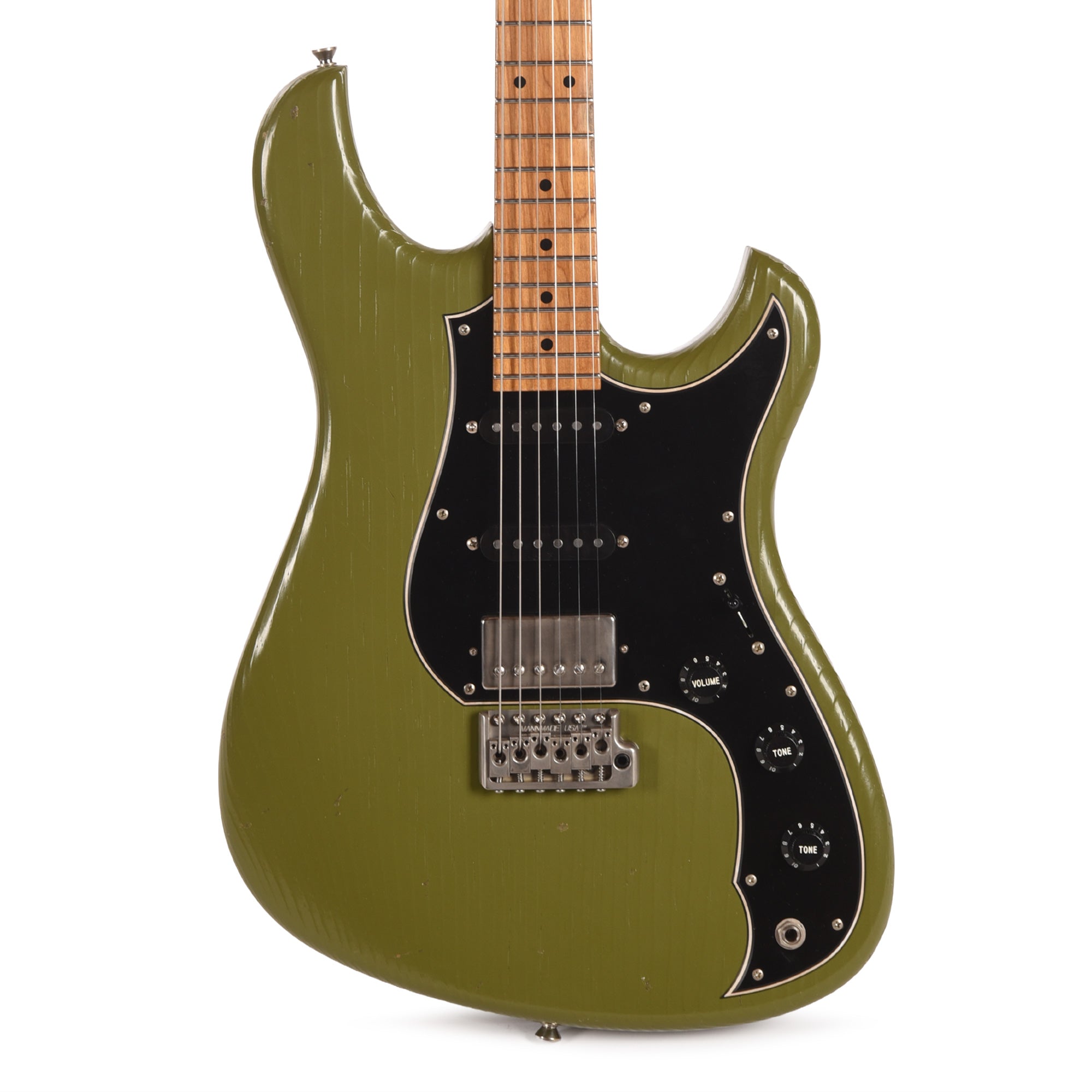 Novo Idris HSS Light Distress Uffington Green w/Fralin Modern PAF/Vintage Hot Strat Pickups Electric Guitars / Solid Body