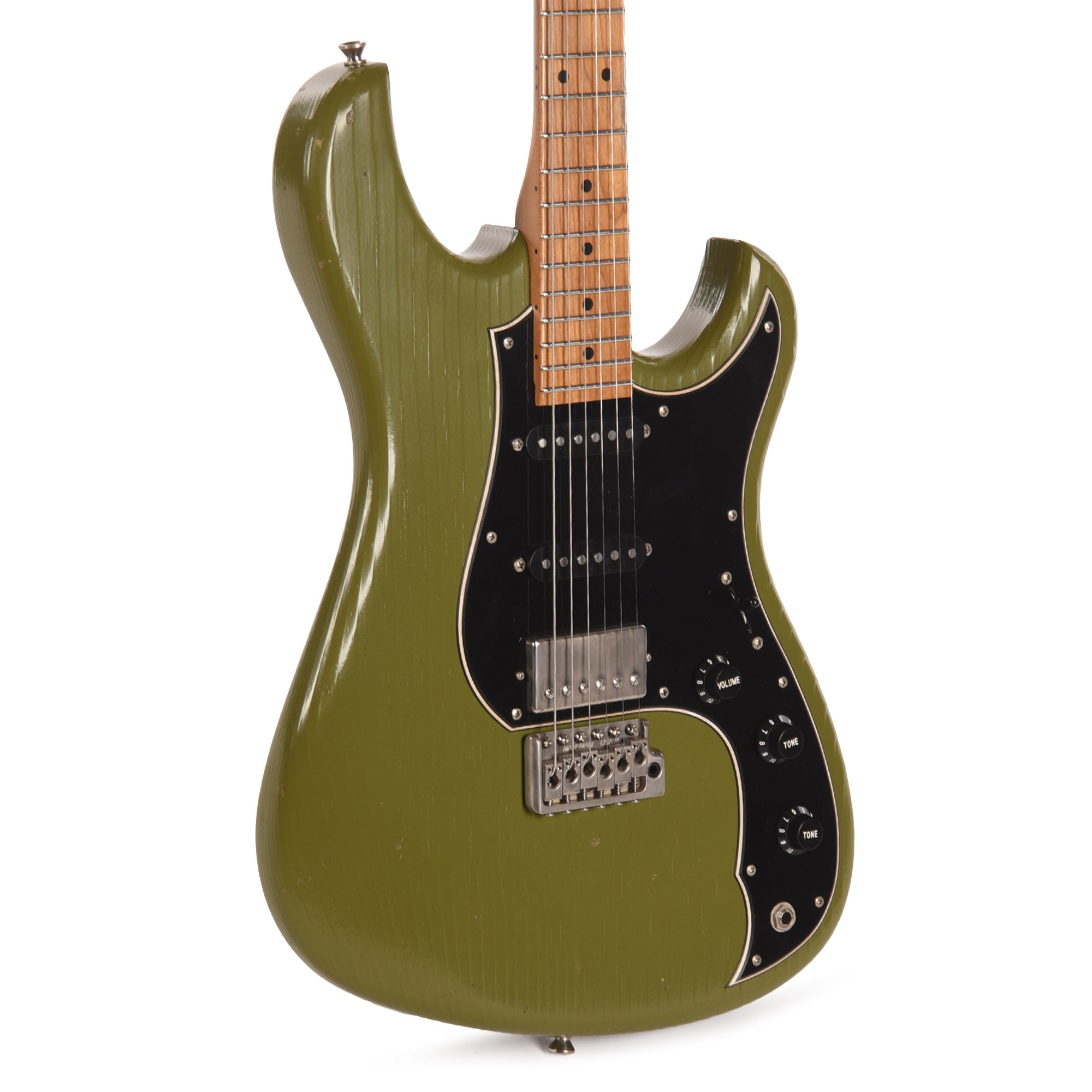 Novo Idris HSS Light Distress Uffington Green w/Fralin Modern PAF/Vintage Hot Strat Pickups Electric Guitars / Solid Body