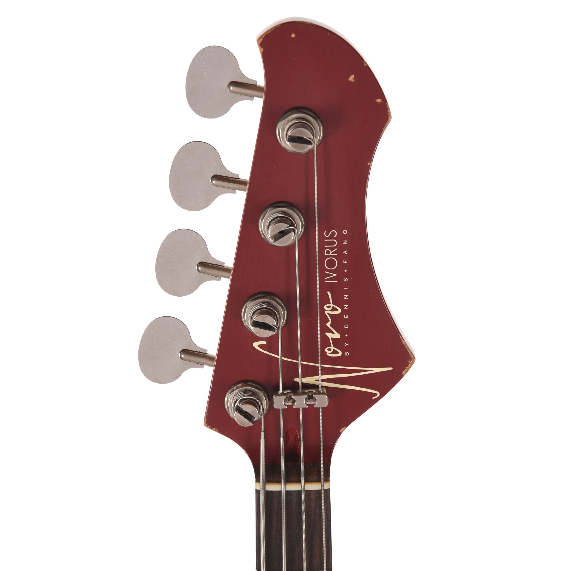 Novo Ivorus Light Distress Maroon Burst w/Novo Jazzmaster Bass Pickups Electric Guitars / Solid Body
