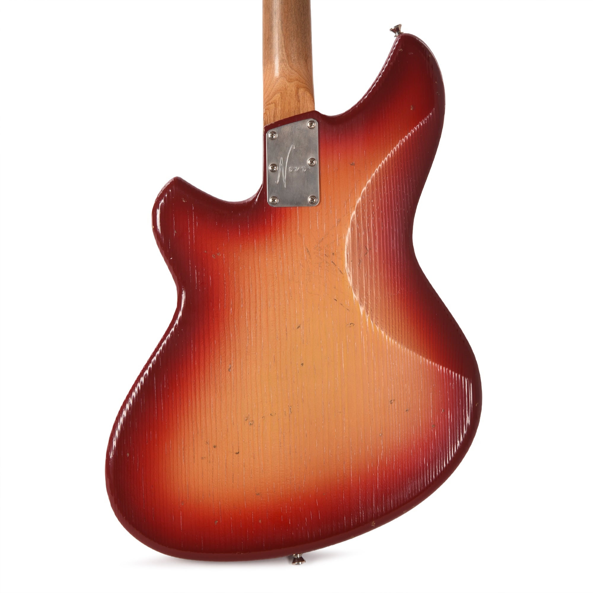 Novo Ivorus Light Distress Maroon Burst w/Novo Jazzmaster Bass Pickups Electric Guitars / Solid Body