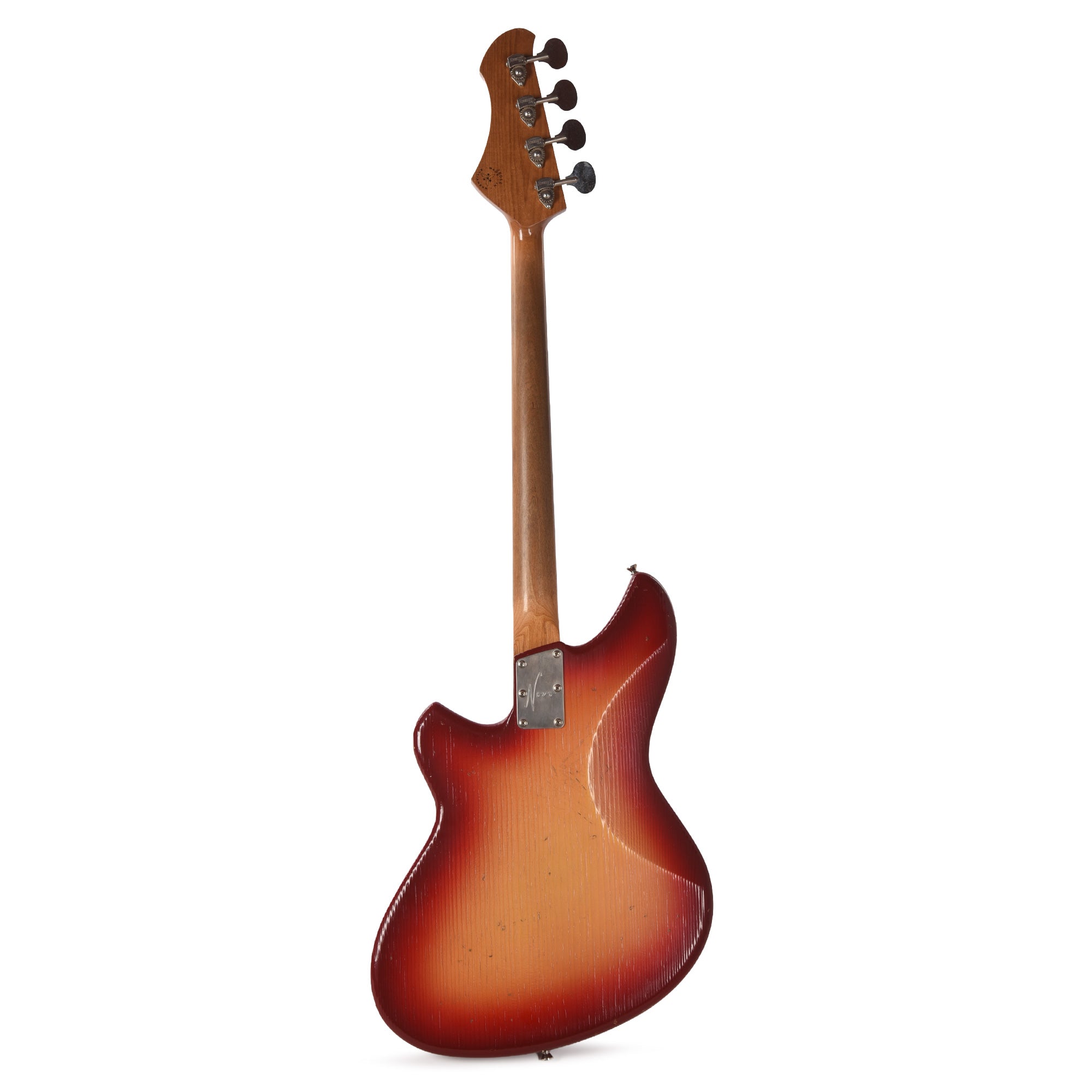 Novo Ivorus Light Distress Maroon Burst w/Novo Jazzmaster Bass Pickups Electric Guitars / Solid Body