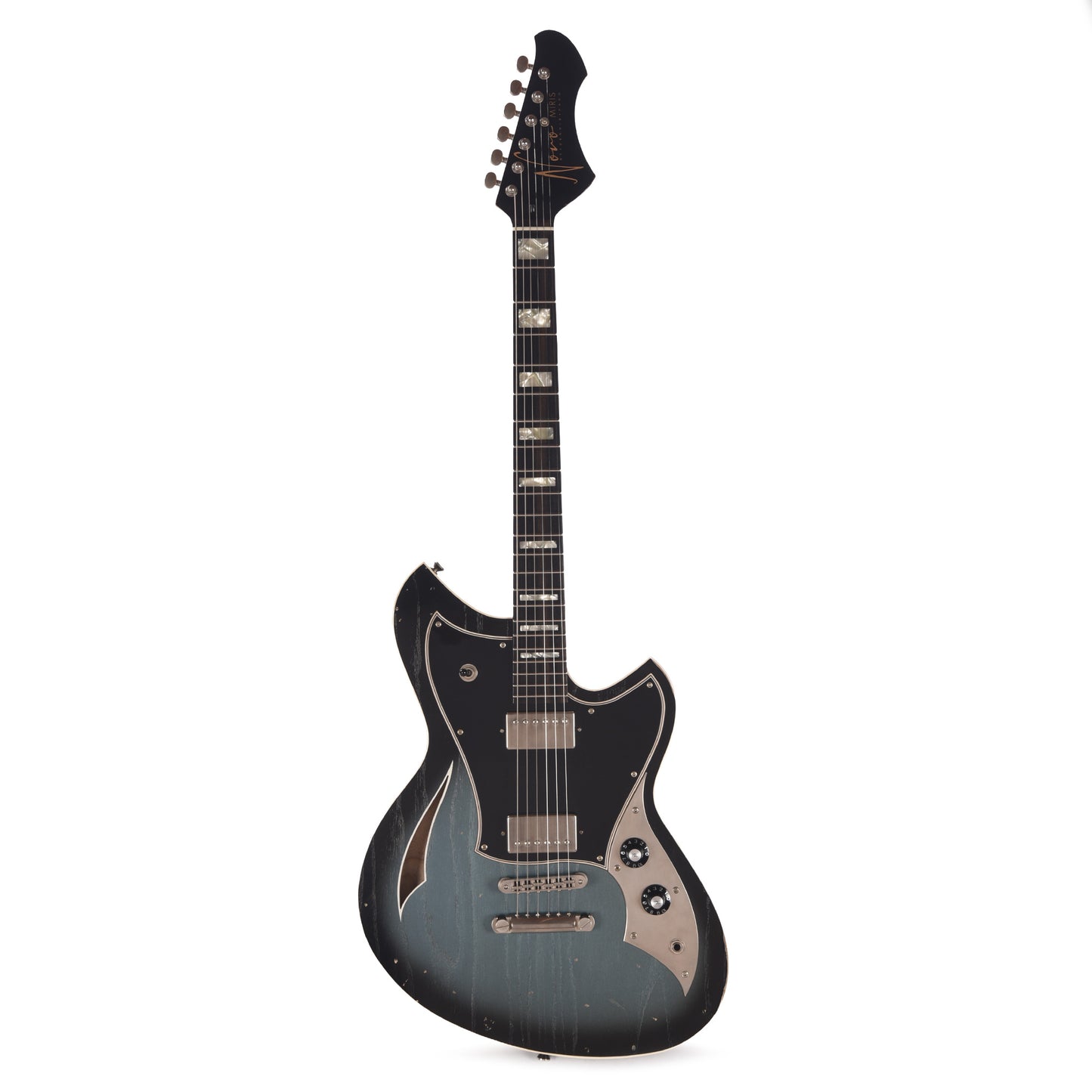 Novo Miris H2 Light Distress Pelham Burst w/Fralin Pure PAFs & Matching Headstock Electric Guitars / Solid Body