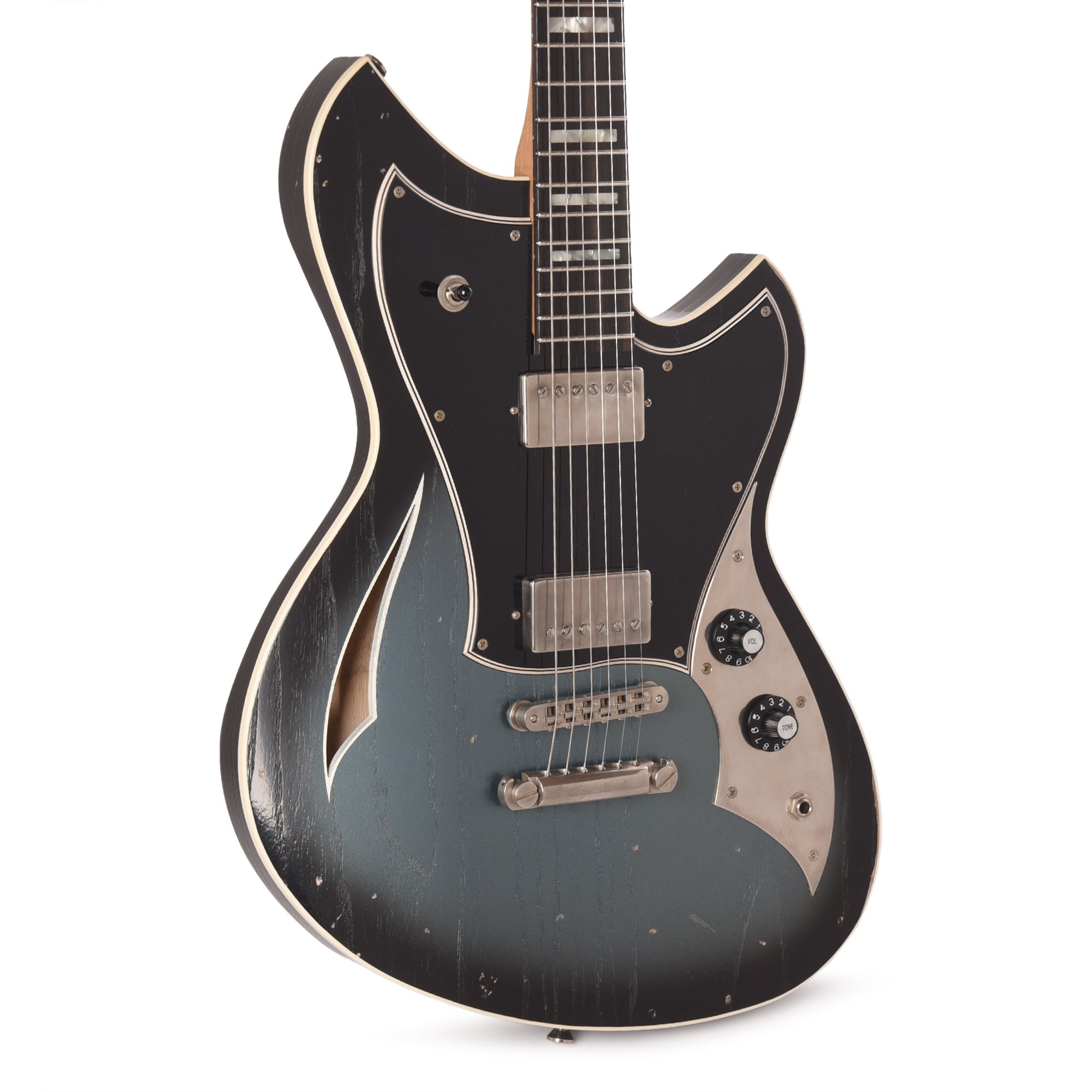 Novo Miris H2 Light Distress Pelham Burst w/Fralin Pure PAFs & Matching Headstock Electric Guitars / Solid Body
