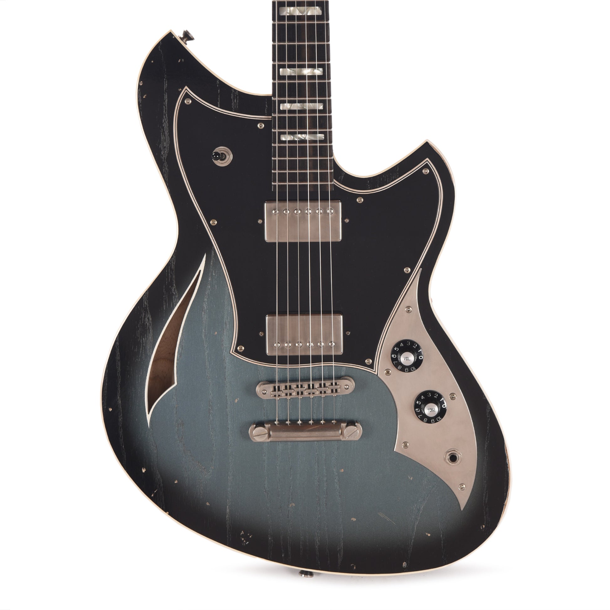 Novo Miris H2 Light Distress Pelham Burst w/Fralin Pure PAFs & Matching Headstock Electric Guitars / Solid Body